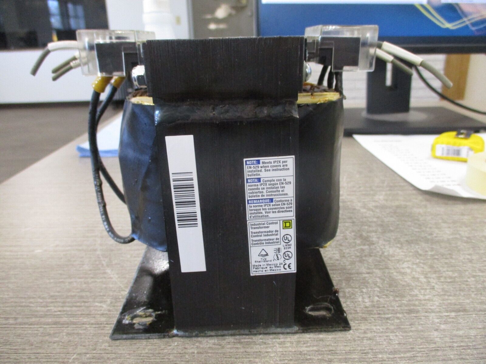 Square D Transformer 9070T1500D1 1.5KVA Pri:240/480V Sec:120 50/60Hz Used
