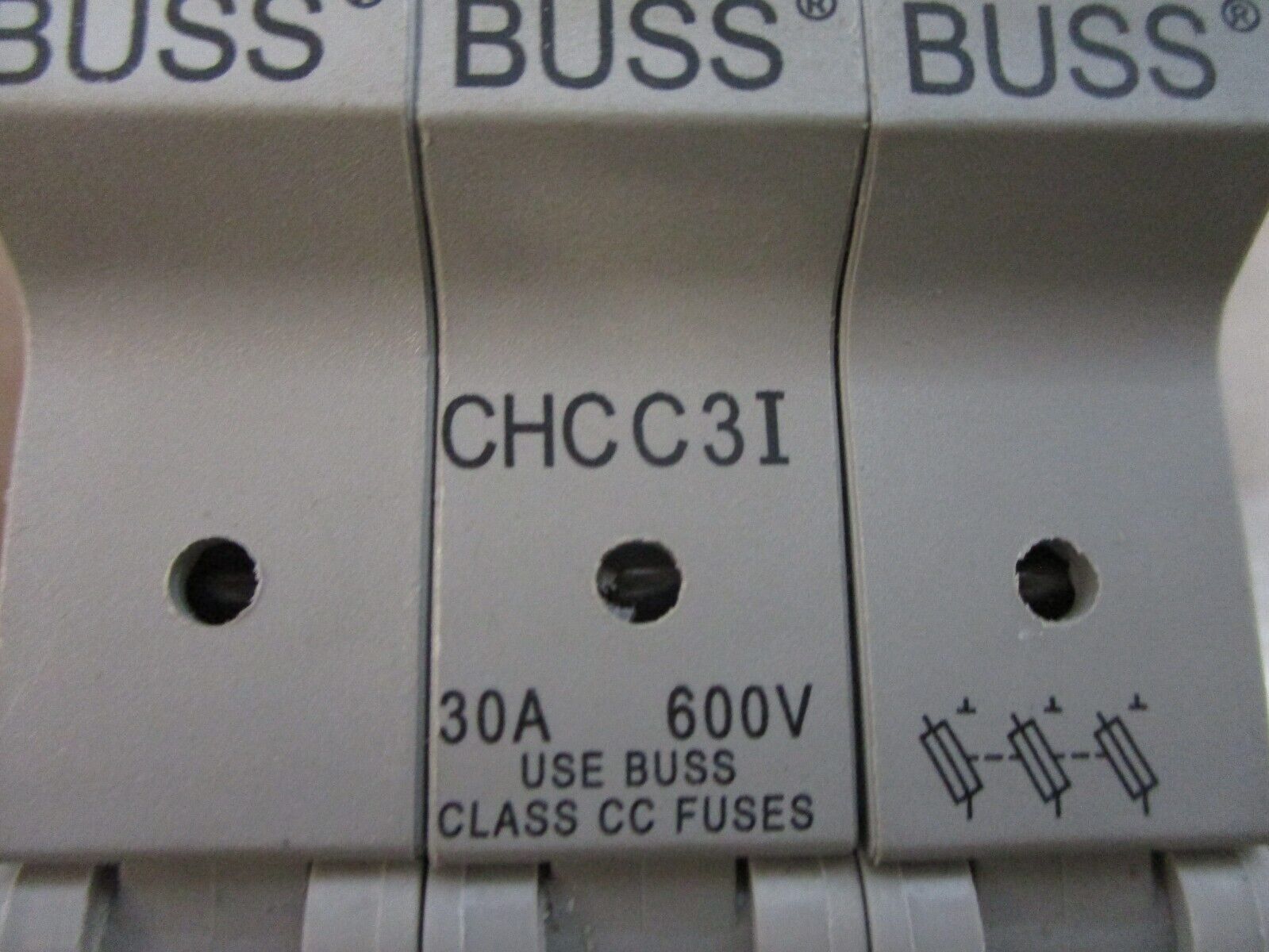 Buss Fuseholder CHCC3I 30A 600V 3P Used