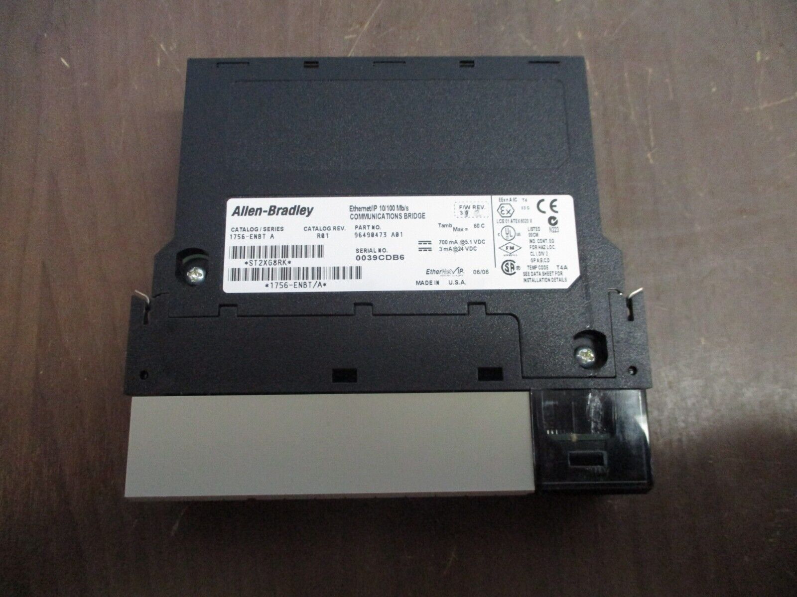 Allen-Bradley Ethernet/IP Comm. Bridge Module 1756-ENBT Ser. A Rev. R01 Used