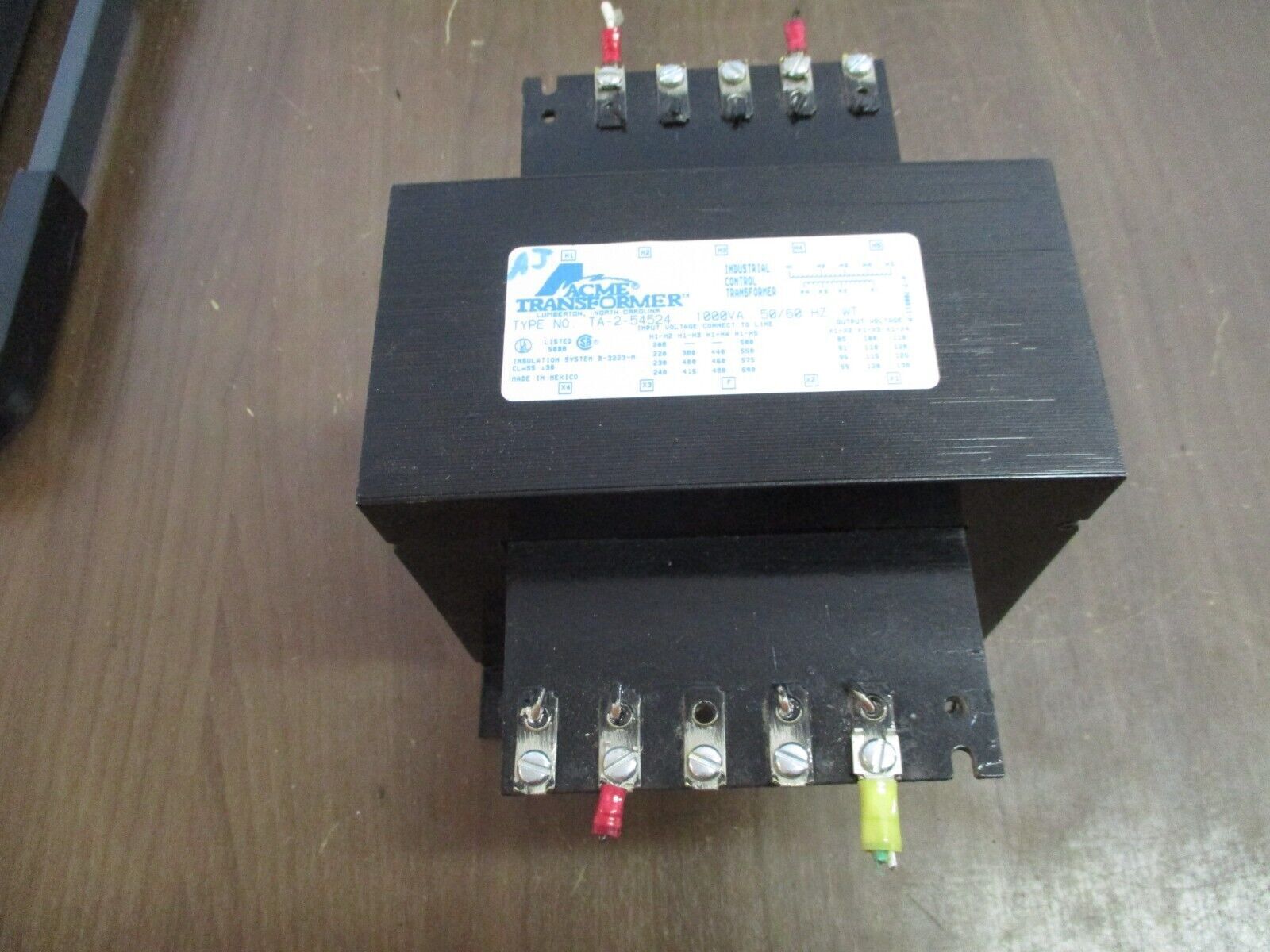 Acme Transformer Control Transformer TA-2-54524 1000VA Pri: 240/480/600V 50/60Hz