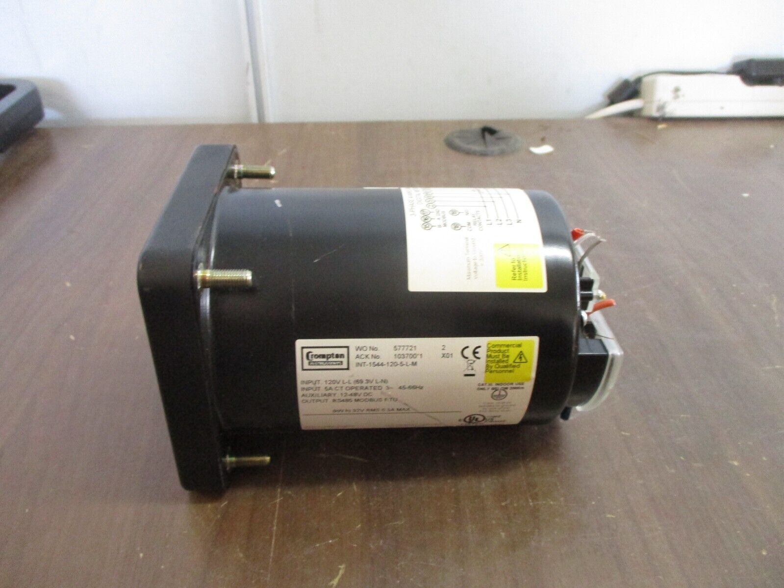 Crompton Integra 1540 Digital Meter INT-1544-120-5-L-M Input: 120V Aux: 12-48VDC