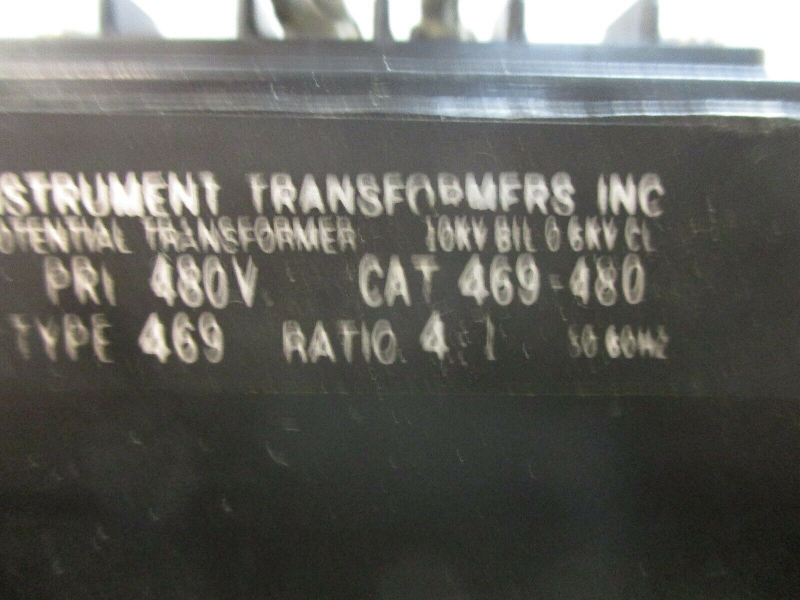 Instrument Transformers Potential Transformer 469-480 Ratio 4:1 Pri: 480V Used