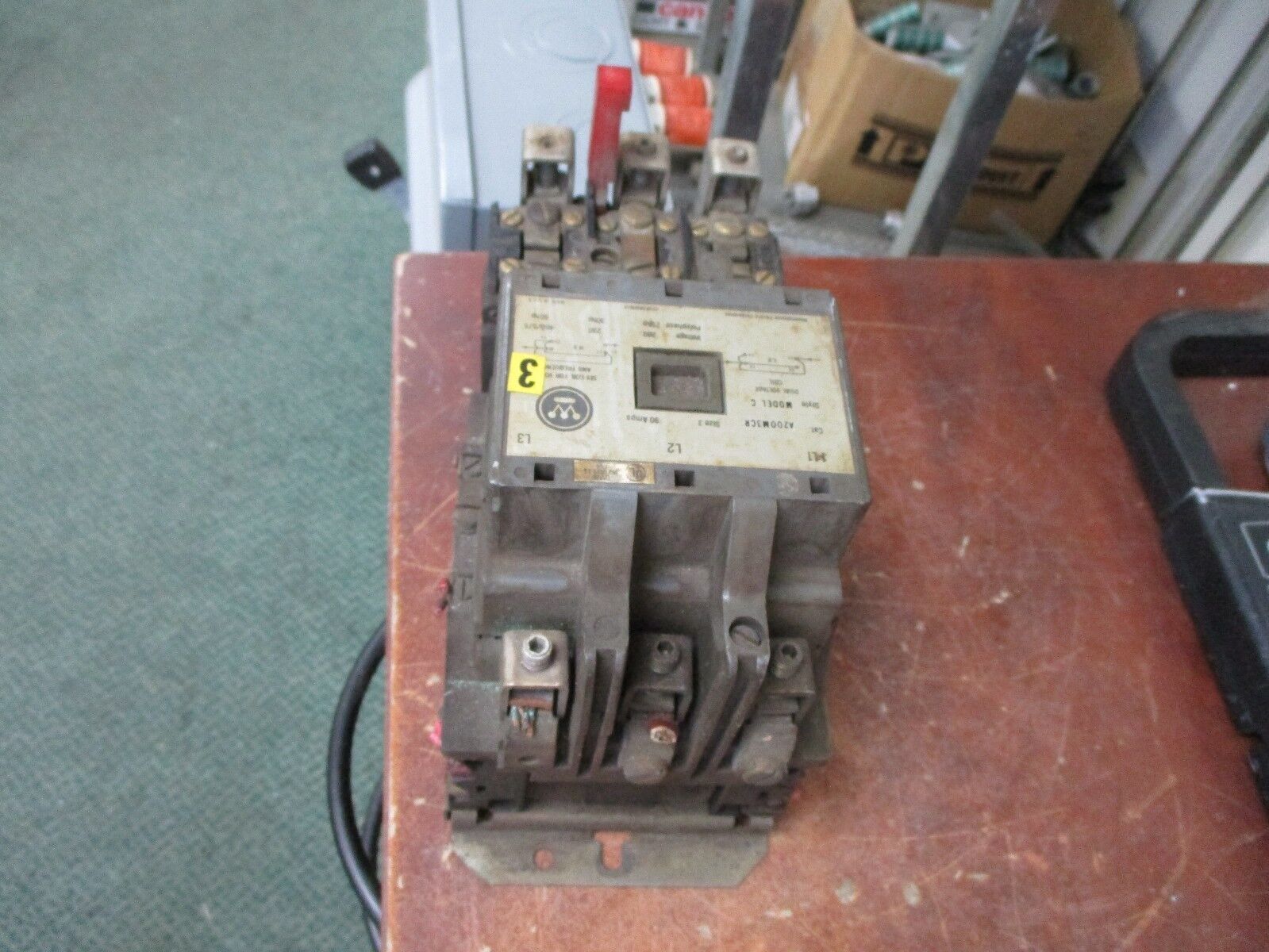 Westinghouse Size 3 Starter A200M3CR 120/240V Coil 90A 600V Used