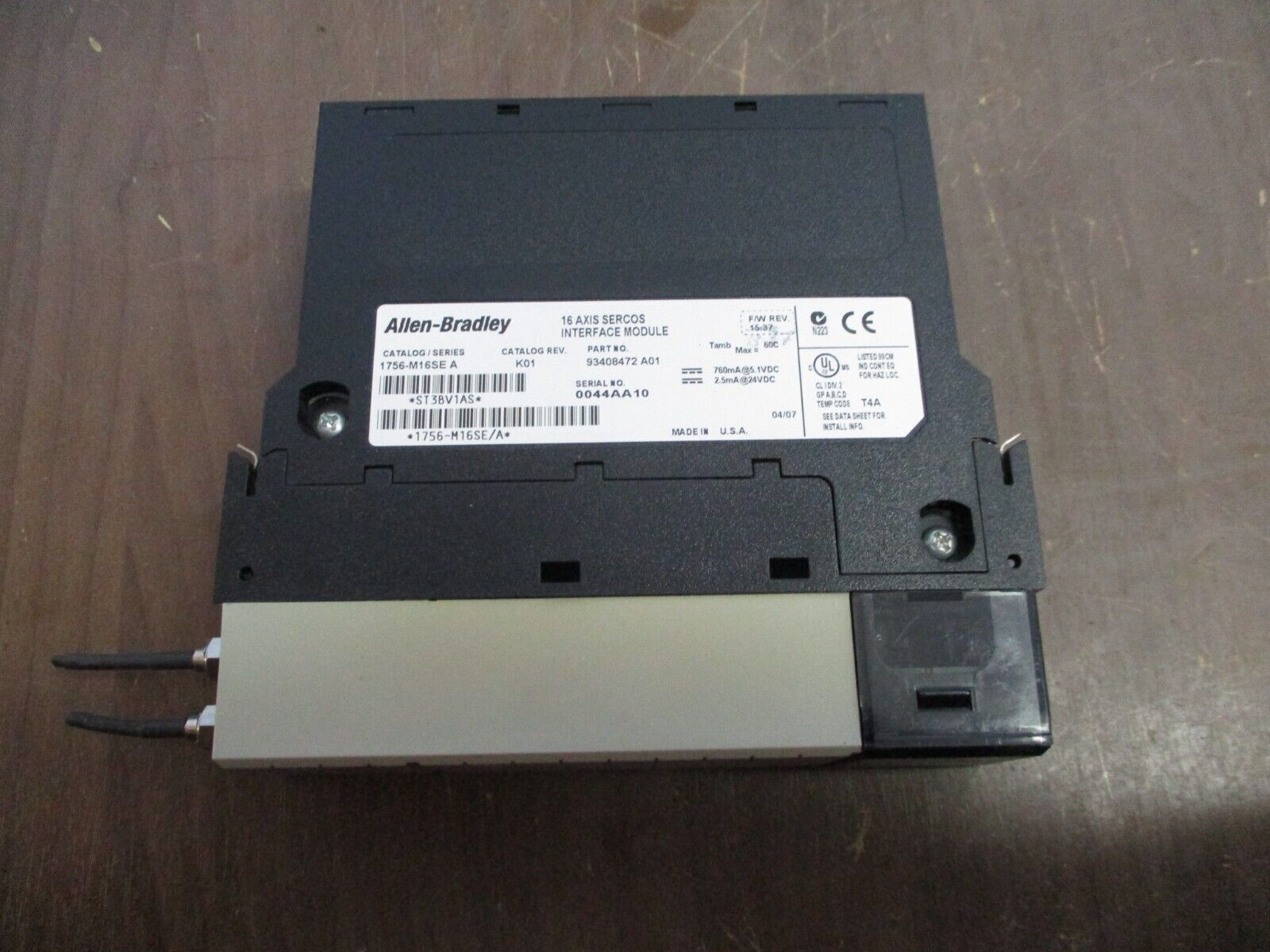 Allen-Bradley 16-Axis Sercos Interface Module 1756-M16SE Ser. A Rev. K01 Used