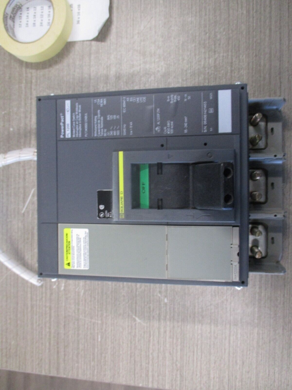 Square D Power Pact Circuit Breaker PL 1200 1200A 480V *No Trip* Used
