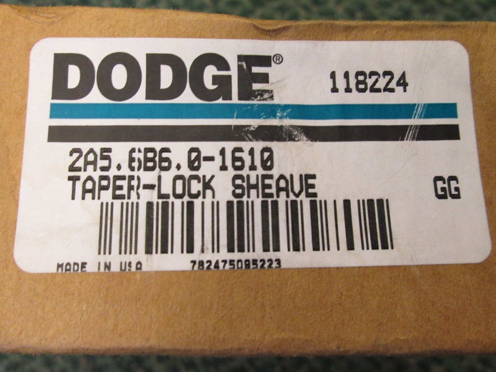 Dodge Taper-Lock Sheave 118224 2A5-6B6-0-1610 New Surplus