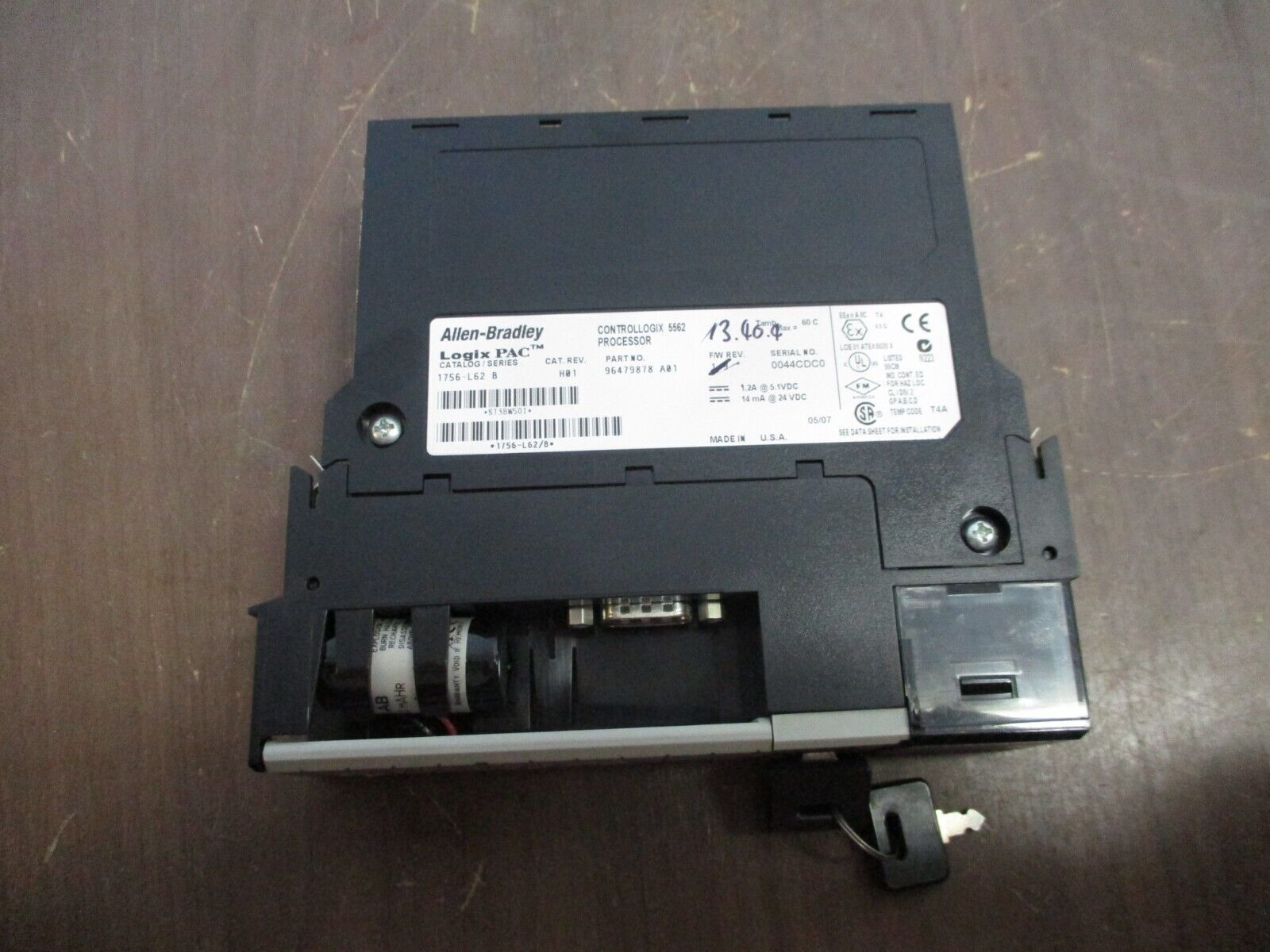Allen-Bradley Logix PAC ControlLogix 5562 Processor Unit 1756-L62 Ser. B Used