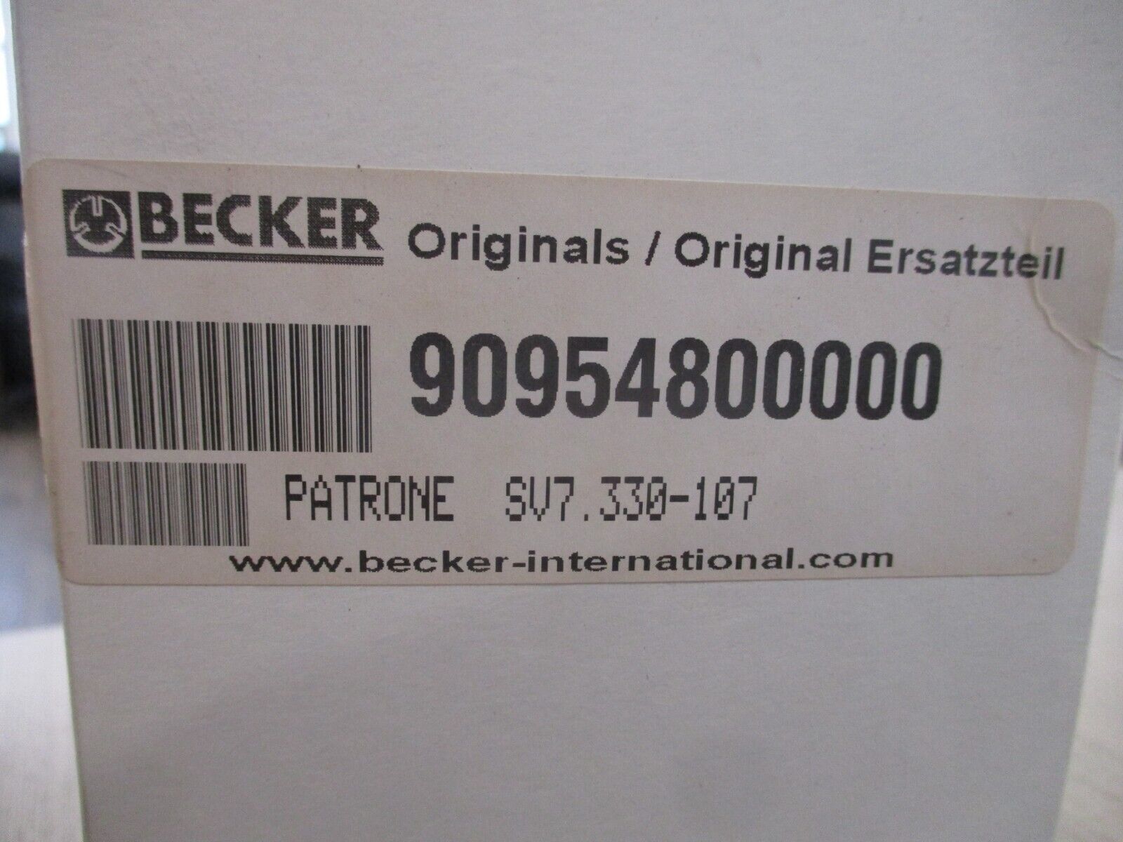 Becker SV7.330-107 Filter Cartridge 90954800000 New Surplus