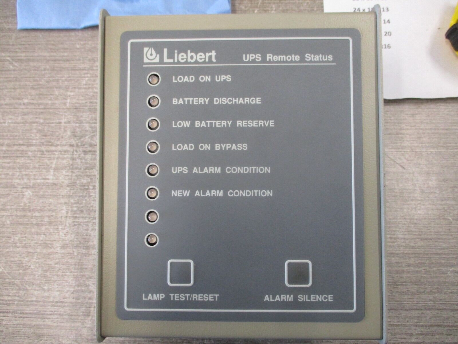 Liebert UPS Remote Status Panel 02-790860-03 11 Used