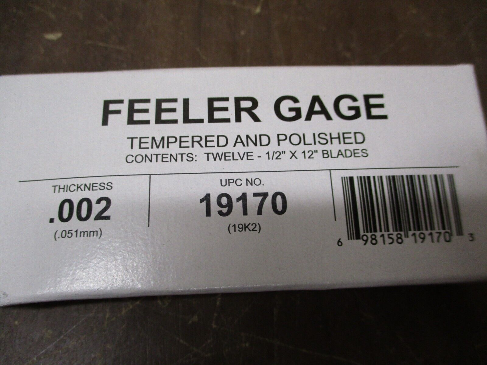 Precision Brand Feeler Gage 19170 Thickness: 0.002 *Box of 12* New Surplus