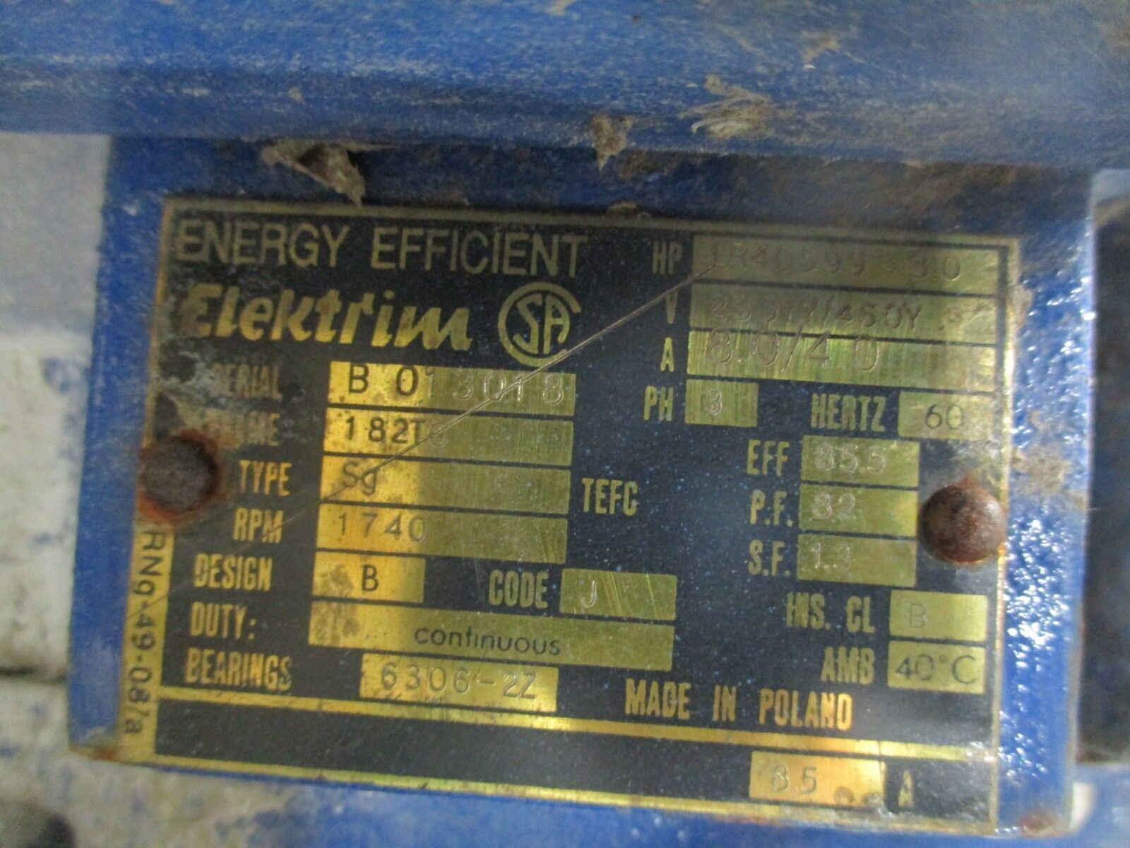 Prince Hydraulics Hydraulic Pump SP20ABA9H2-L 2HP 230/460V 8/4A Used