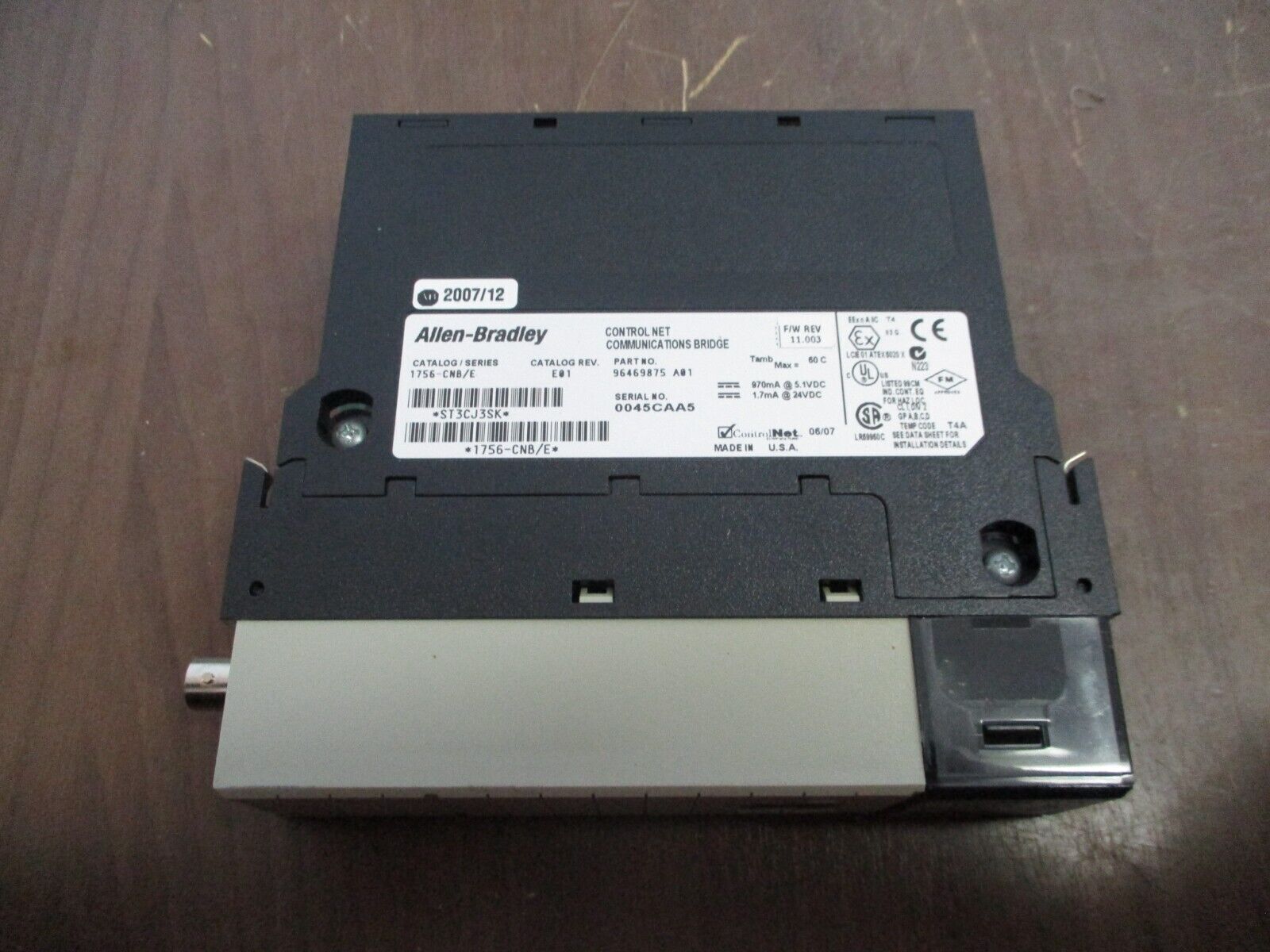 Allen-Bradley ControlLogix Control Net Comm. Bridge Module 1756-CNB/E Rev.E01