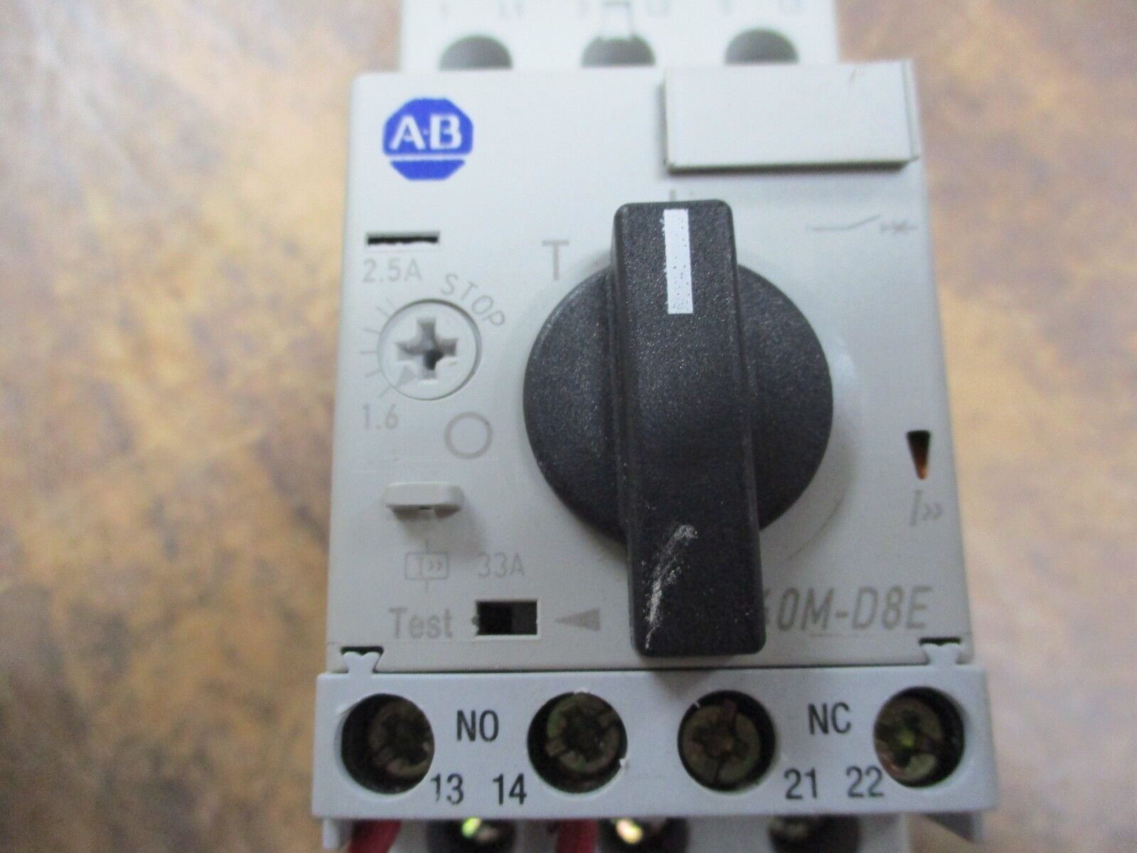 Allen-Bradley Starter 190E-AND2-CB10D-V 120V Coil 25A 600V Trip:1.6-2.5A Used