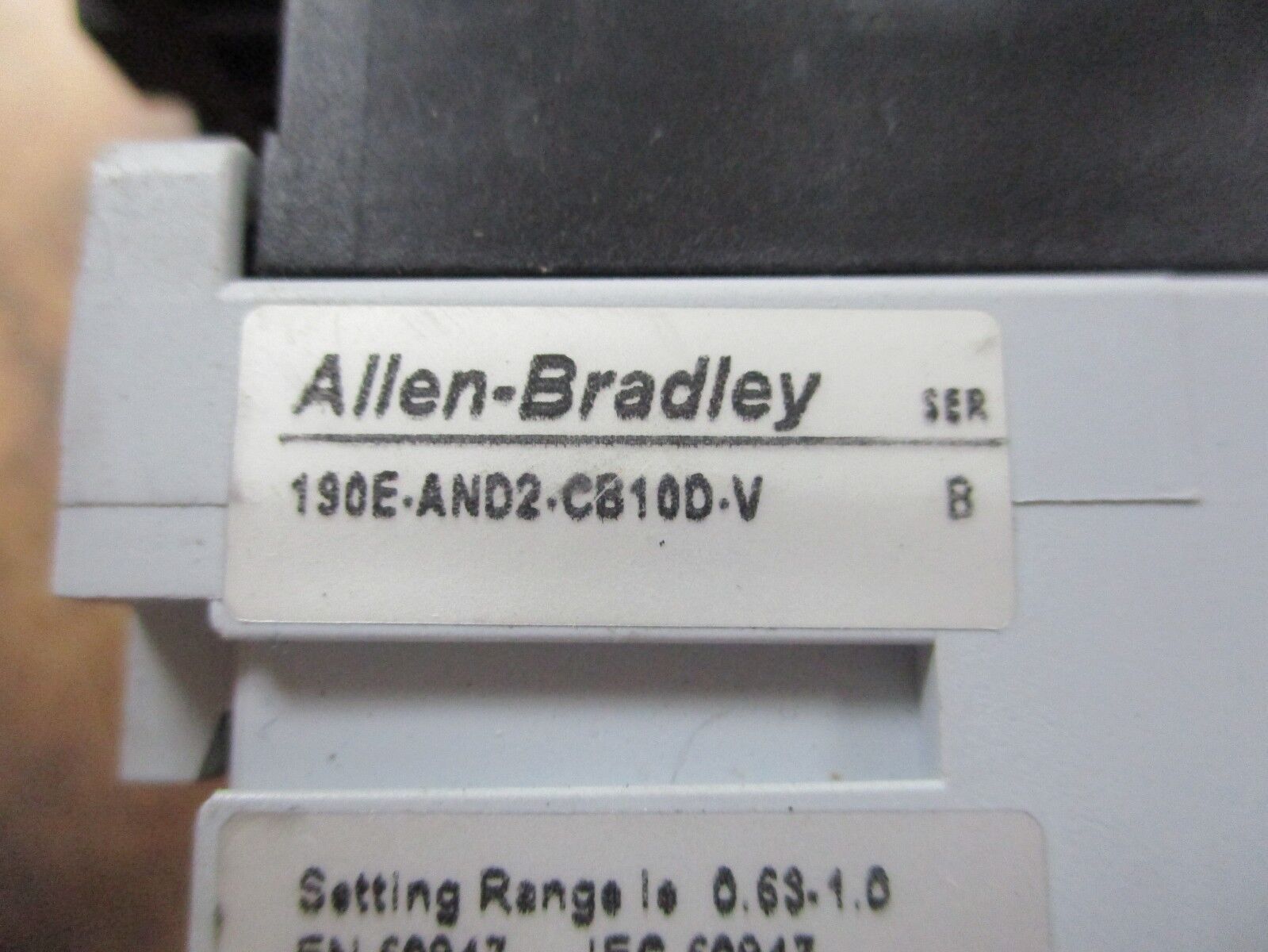 Allen-Bradley Starter 190E-AND2-CB10D-V 120V Coil 25A 600V Trip:1.6-2.5A Used