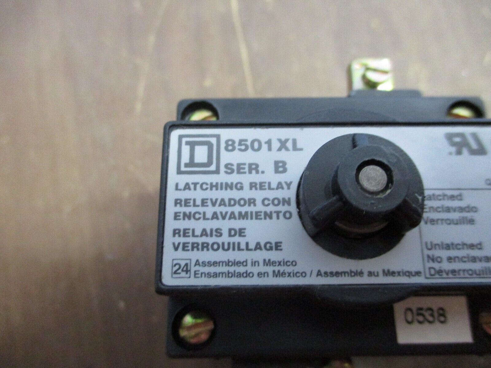 Square D Latching Relay 8501XL Ser. B 120V Coil Used