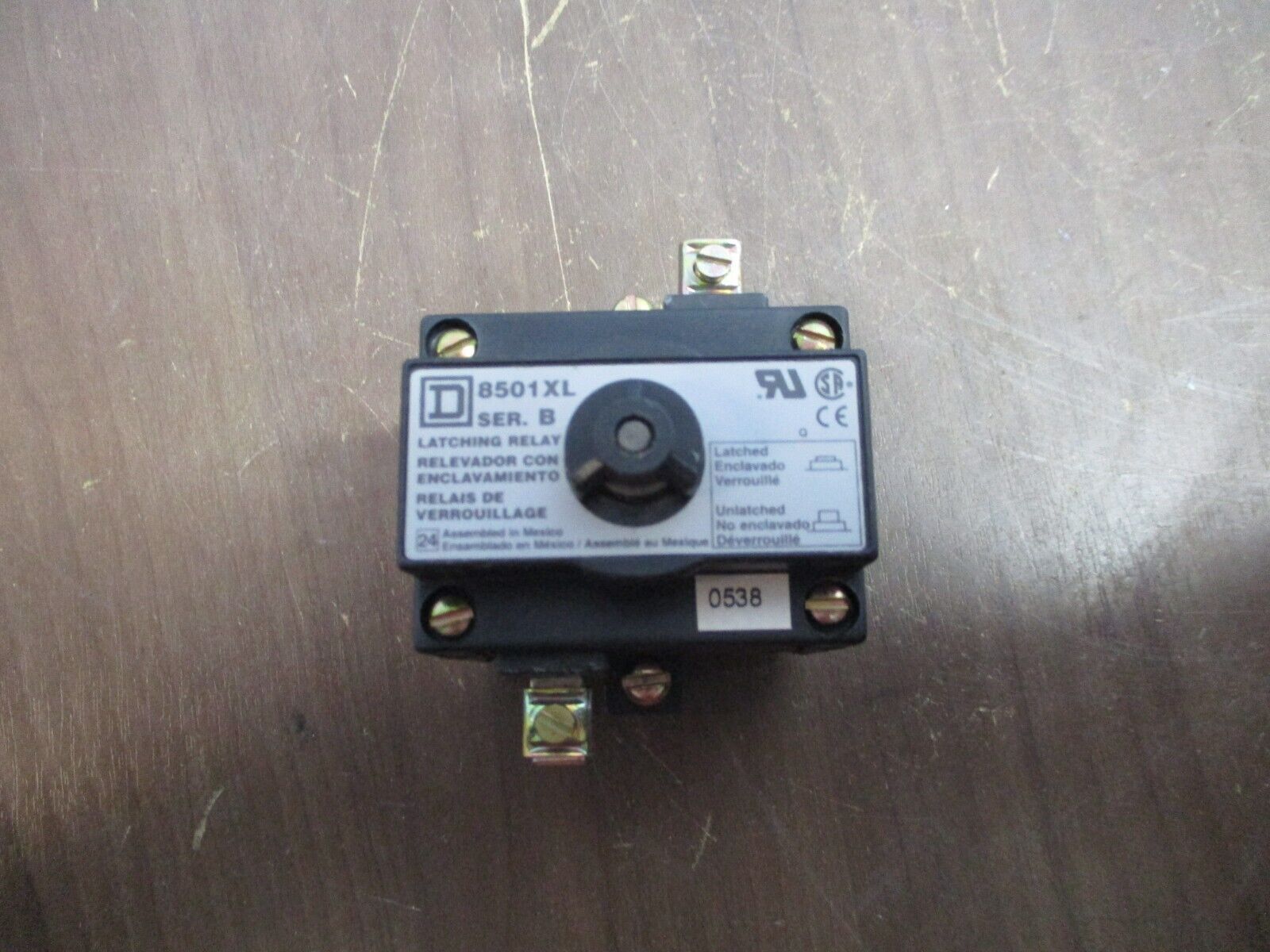 Square D Latching Relay 8501XL Ser. B 120V Coil Used