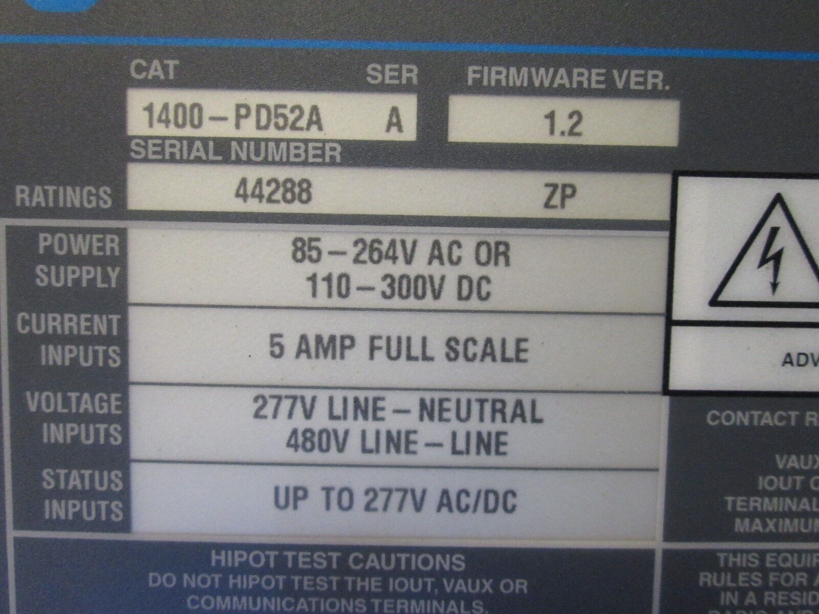 Allen-Bradley Powermonitor 1400-PD52A