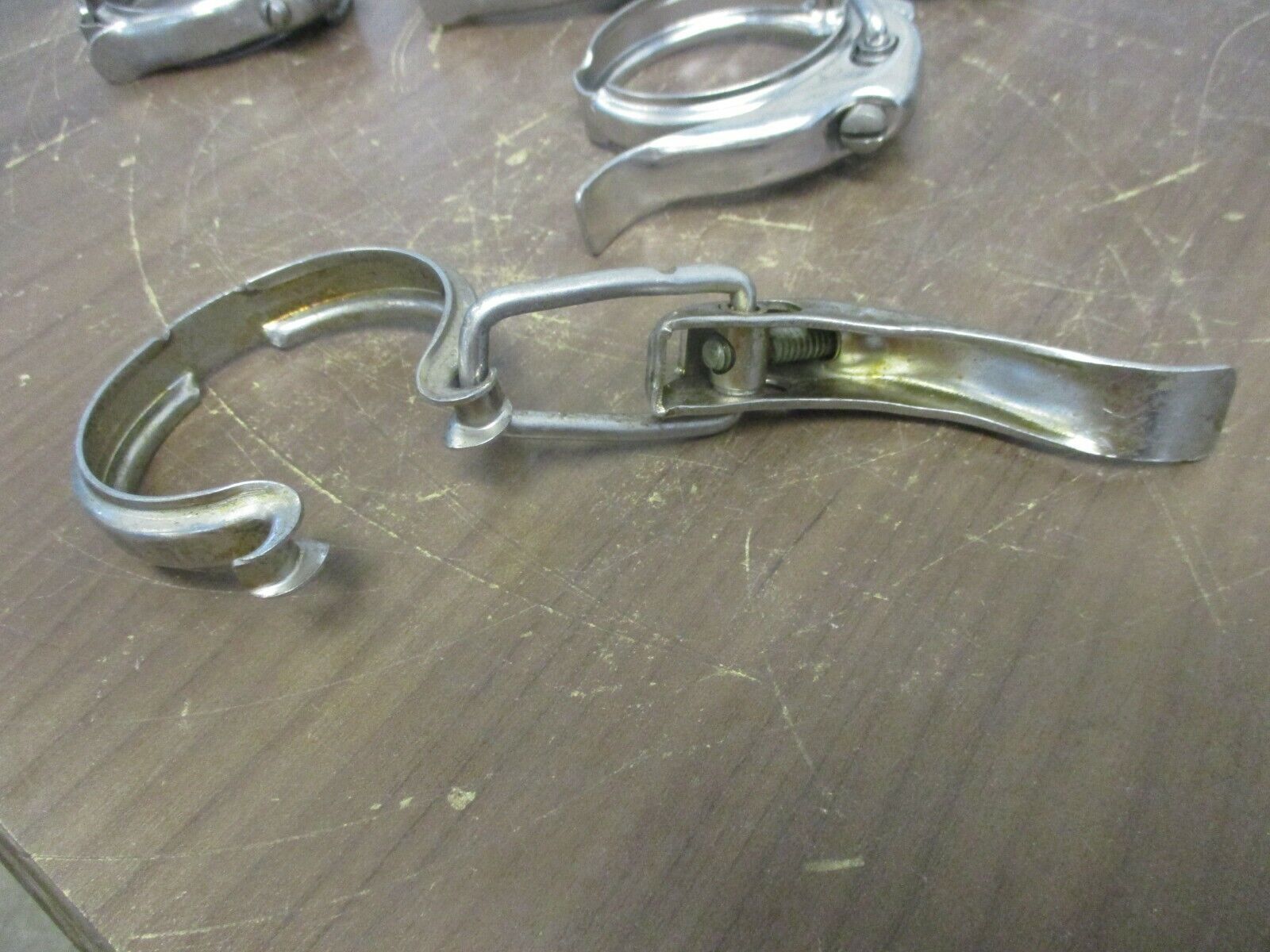 Misc. Brand Stainless Steel Sanitary Clamp Size: 2-1/4" Used **Lot of 5**