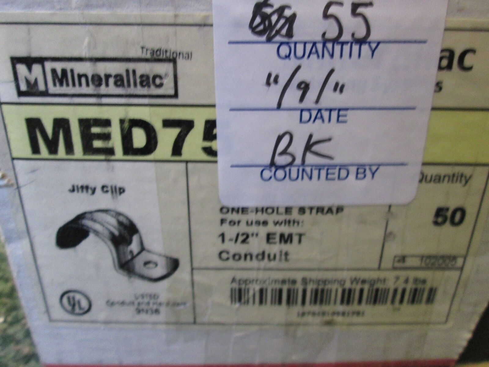 Minerallac Jiffy Clip MED75 Size 1-1/2" *Approx 55* New Surplus