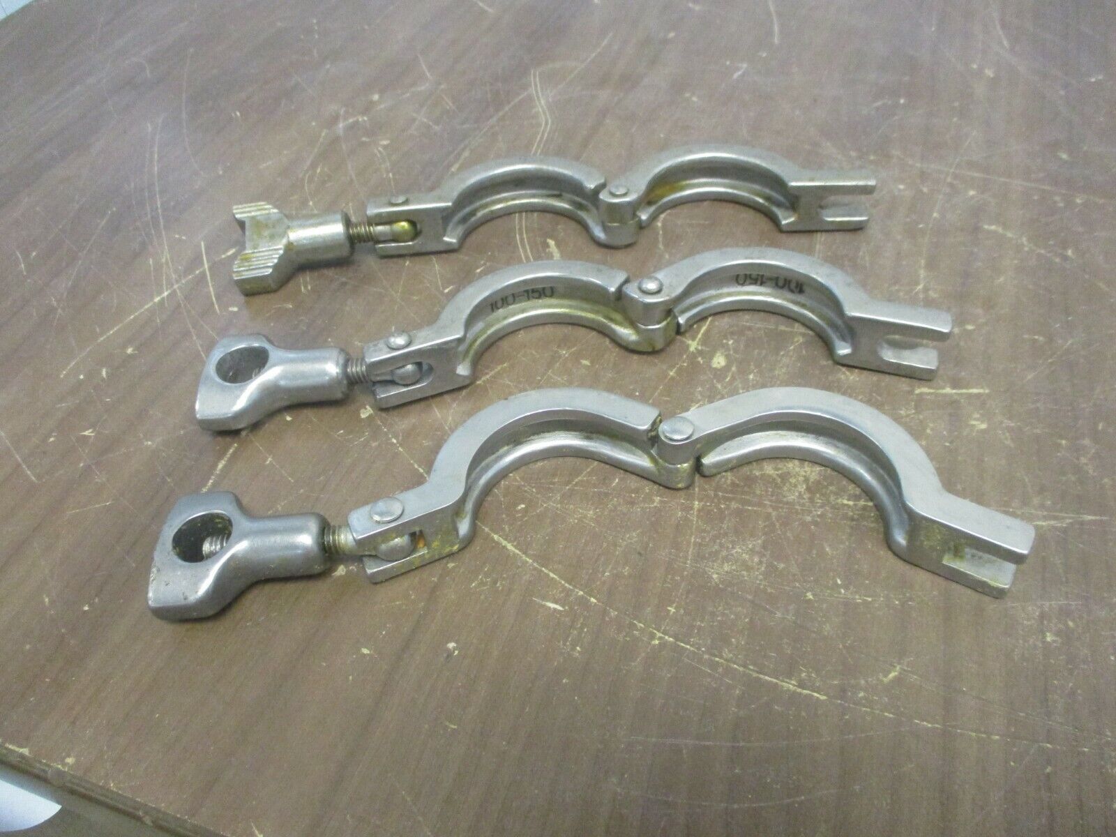 Misc. Brand Stainless Steel Sanitary Clamp Size: 1.5" Used **Lot of 3**