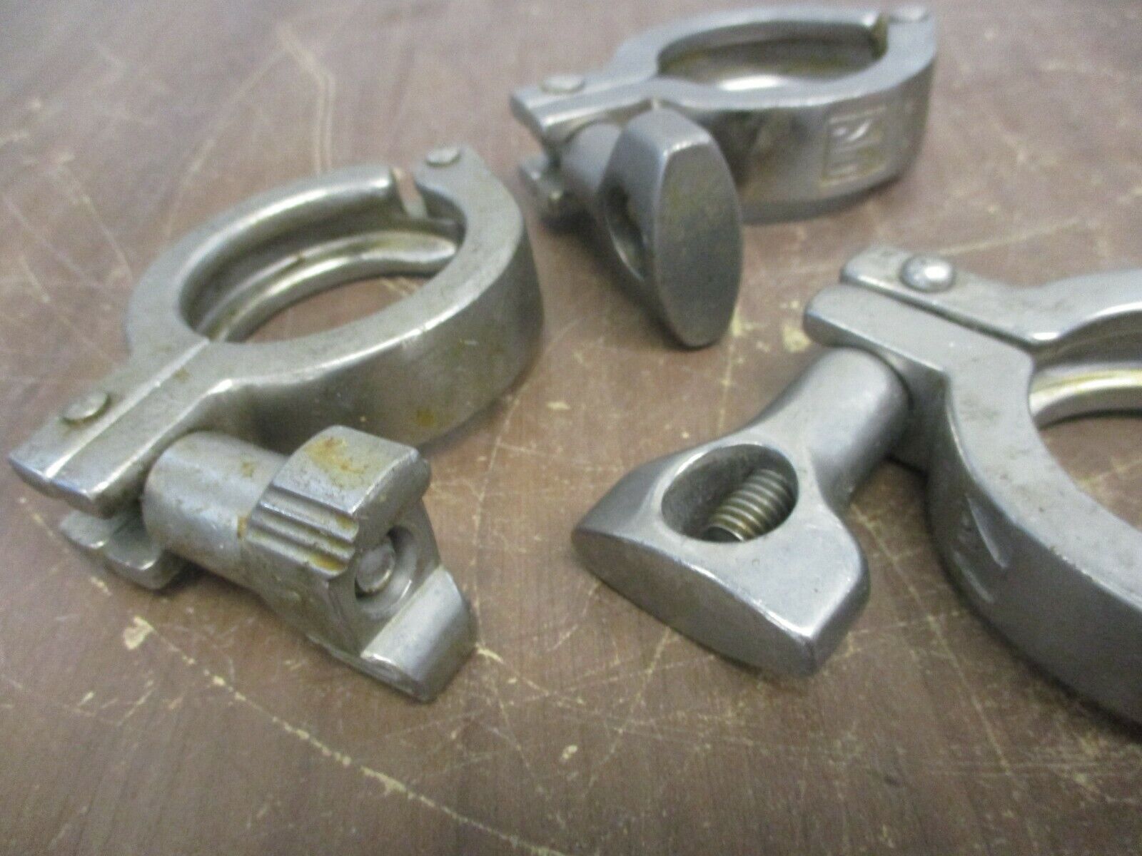 Misc. Brand Stainless Steel Sanitary Clamp Size: 1.5" Used **Lot of 3**