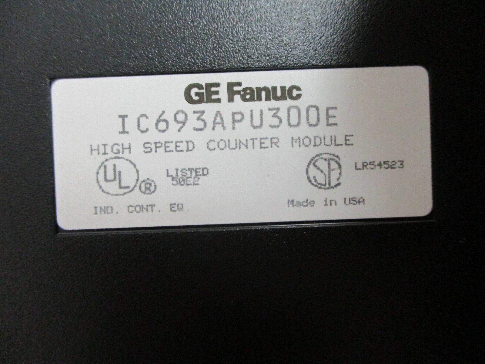 GE Fanuc High Speed Counter Module IC693APU300E *No Terminal Cover* Used