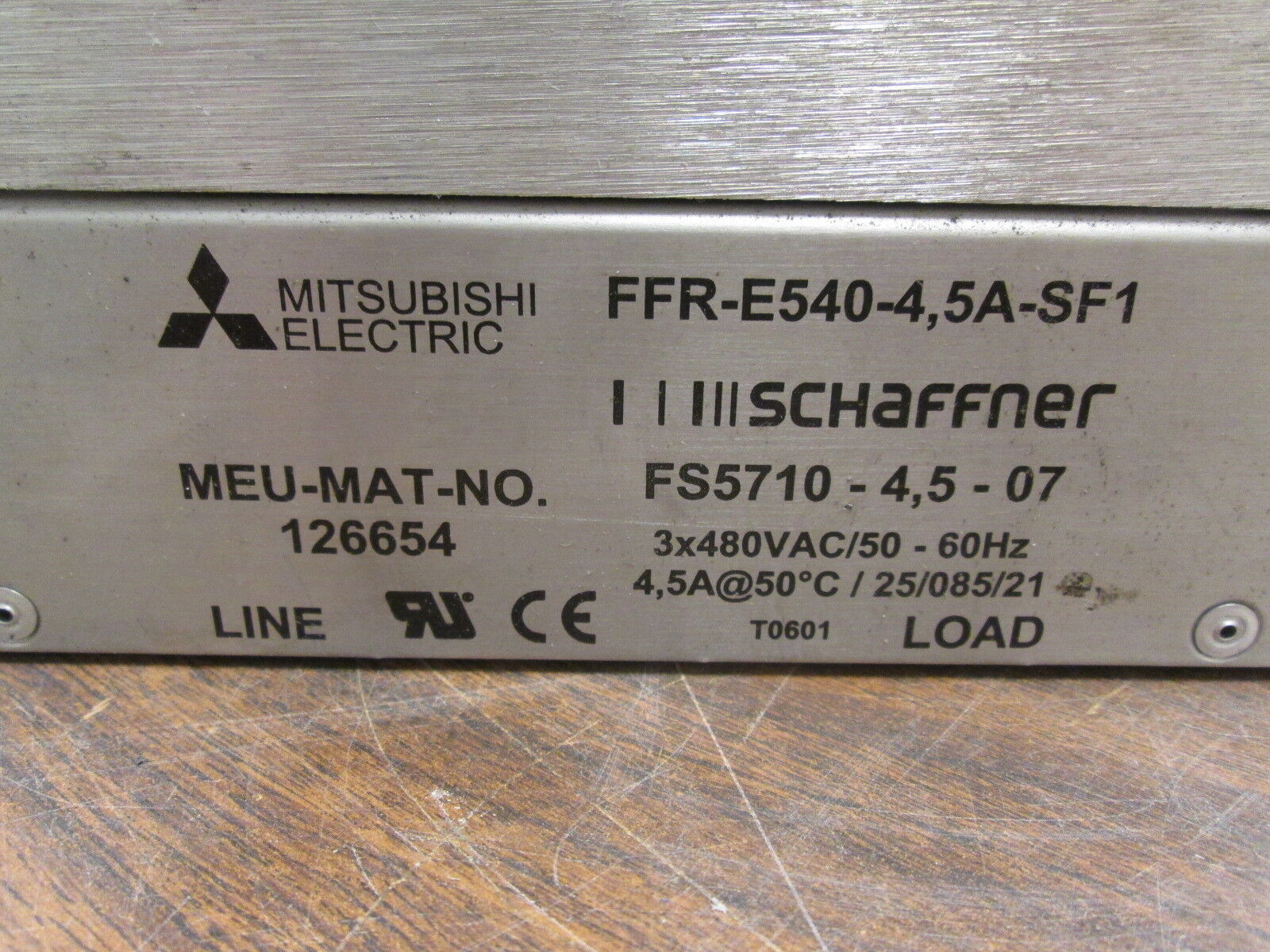 Mitsubishi E500 AC Drive w/ RFI Filter FR-E540-075K-EC 0.75KW 3Ph, Used