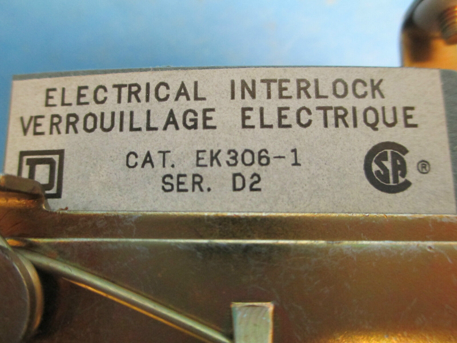 Square D Electrical lnterlock EK306-1, 60A (1)N.O. (1)N.C. New Surplus