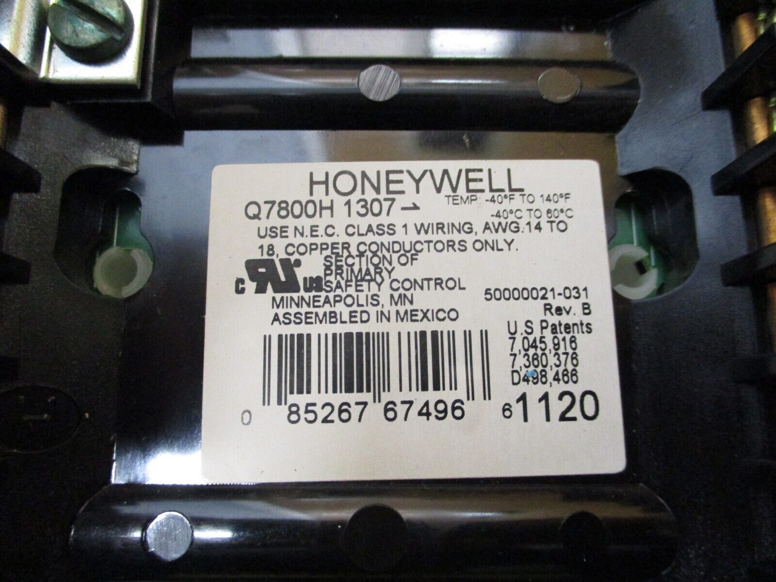 Honeywell Burner Control RM7845 A 1001 S/W Rev. 4141 Used