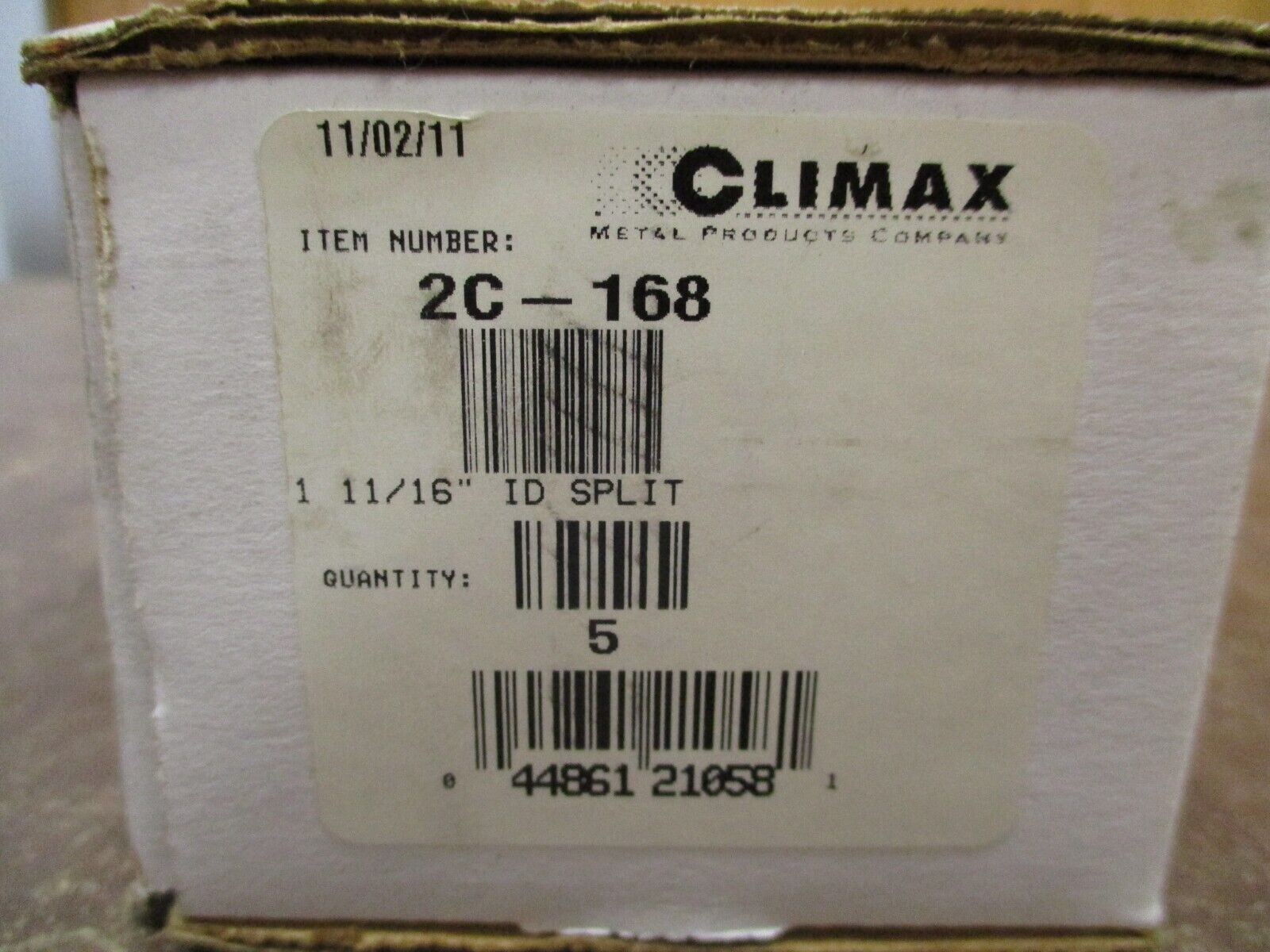 Climax Clamping Shaft Collar 2C-168 1-11/16" ID *Box of 5* New Surplus