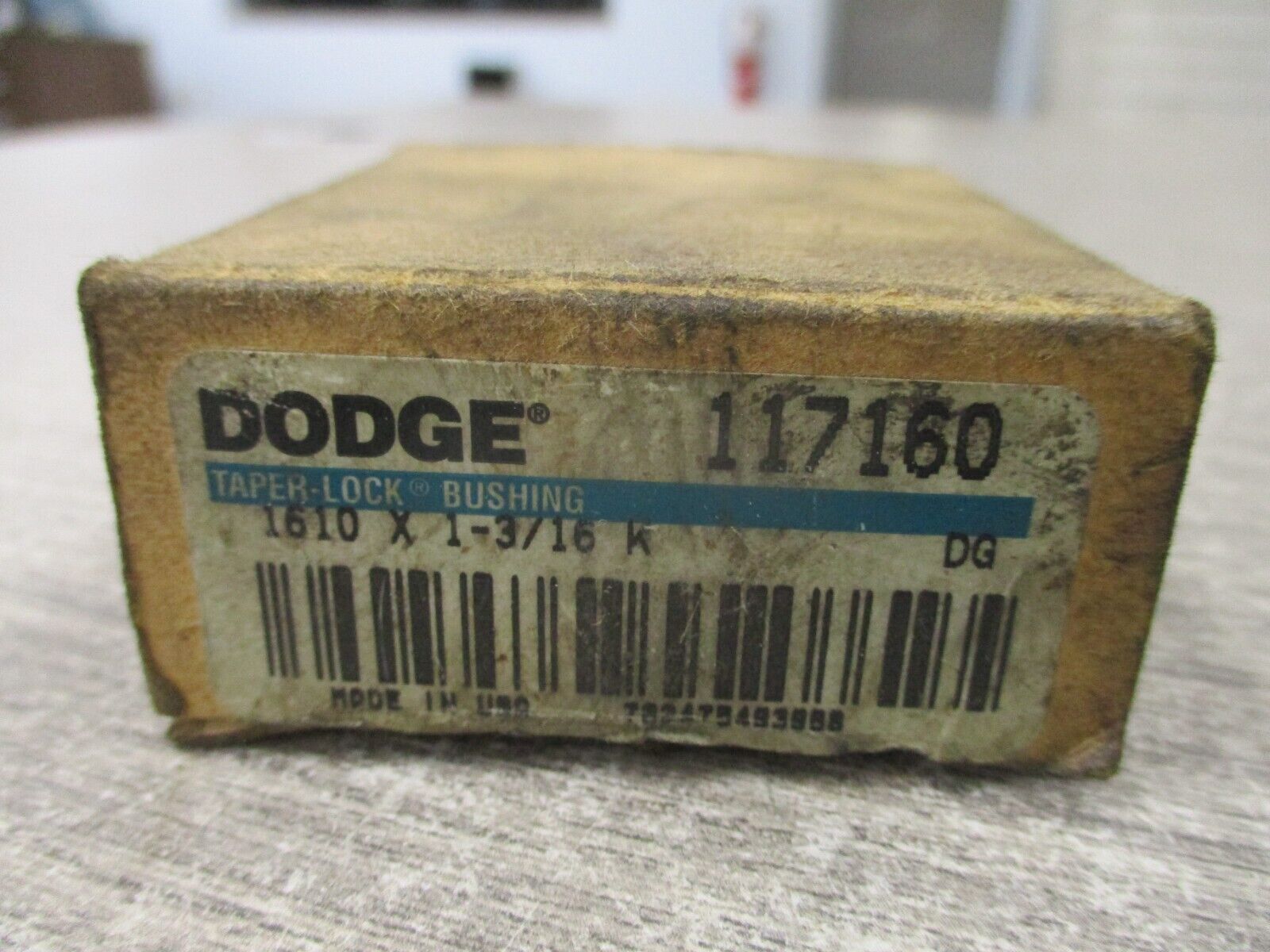 Dodge Taper-Lock Bushing 117160 1610 X 1-3/16 K New Surplus