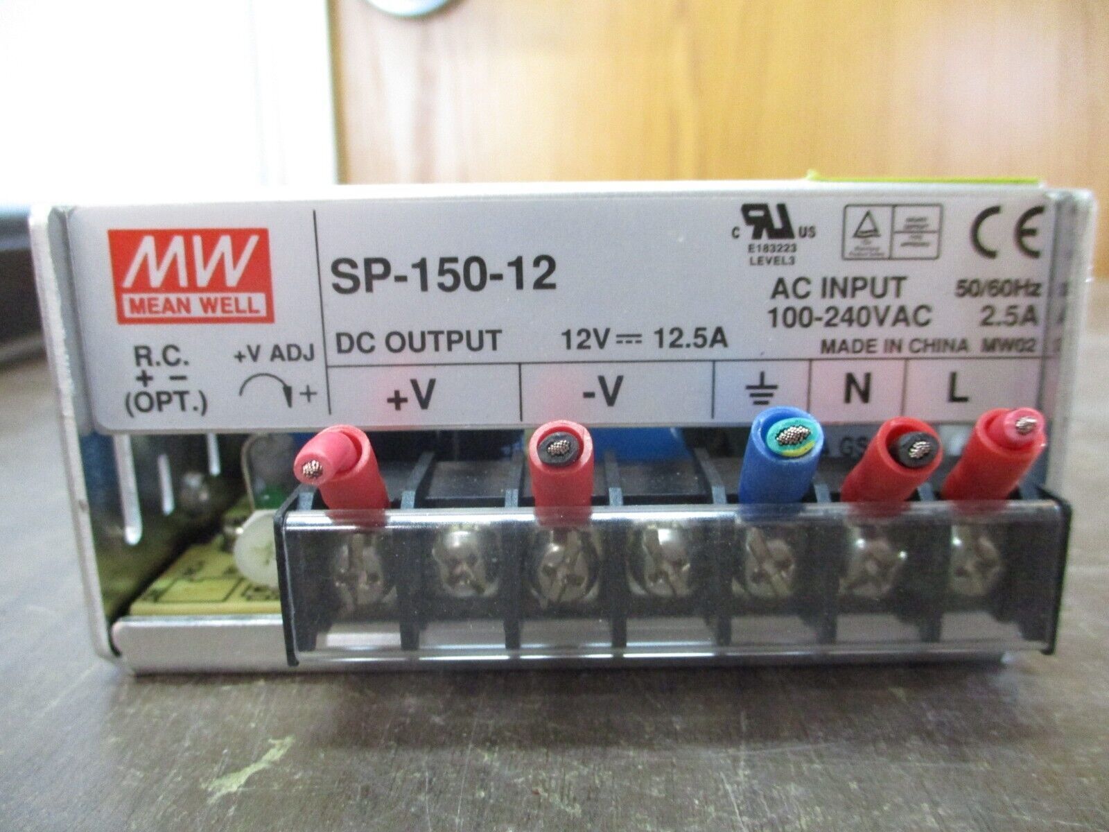 Mean Well Power Supply SP-150-12 150W Input: 100-240VAC 2.5A 50/60Hz Used