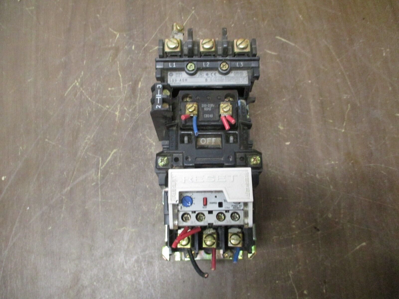 Allen-Bradley Size 0 Starter 509-A0H Ser. B 200-208V Coil 18A 600V Used