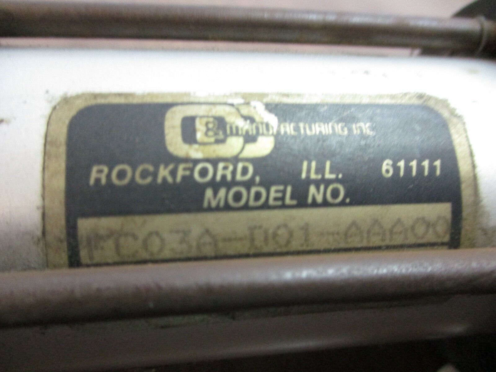 O&D Manufacturing Pneumatic Cylinder FC03A-D01-AAA00 Used