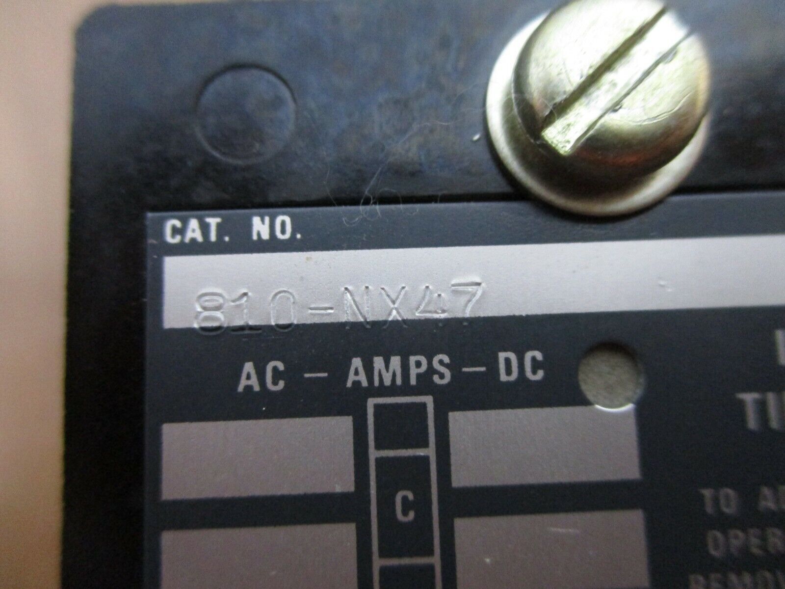 Allen-Bradley Inverse Time Relay 810-NX47 600V Max Used