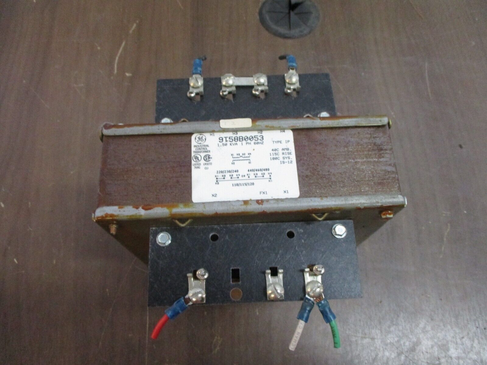 GE Control Transformer 9T58B0053 1.50kVA Pri: 240/480V Sec: 120V 1Ph 60Hz Used