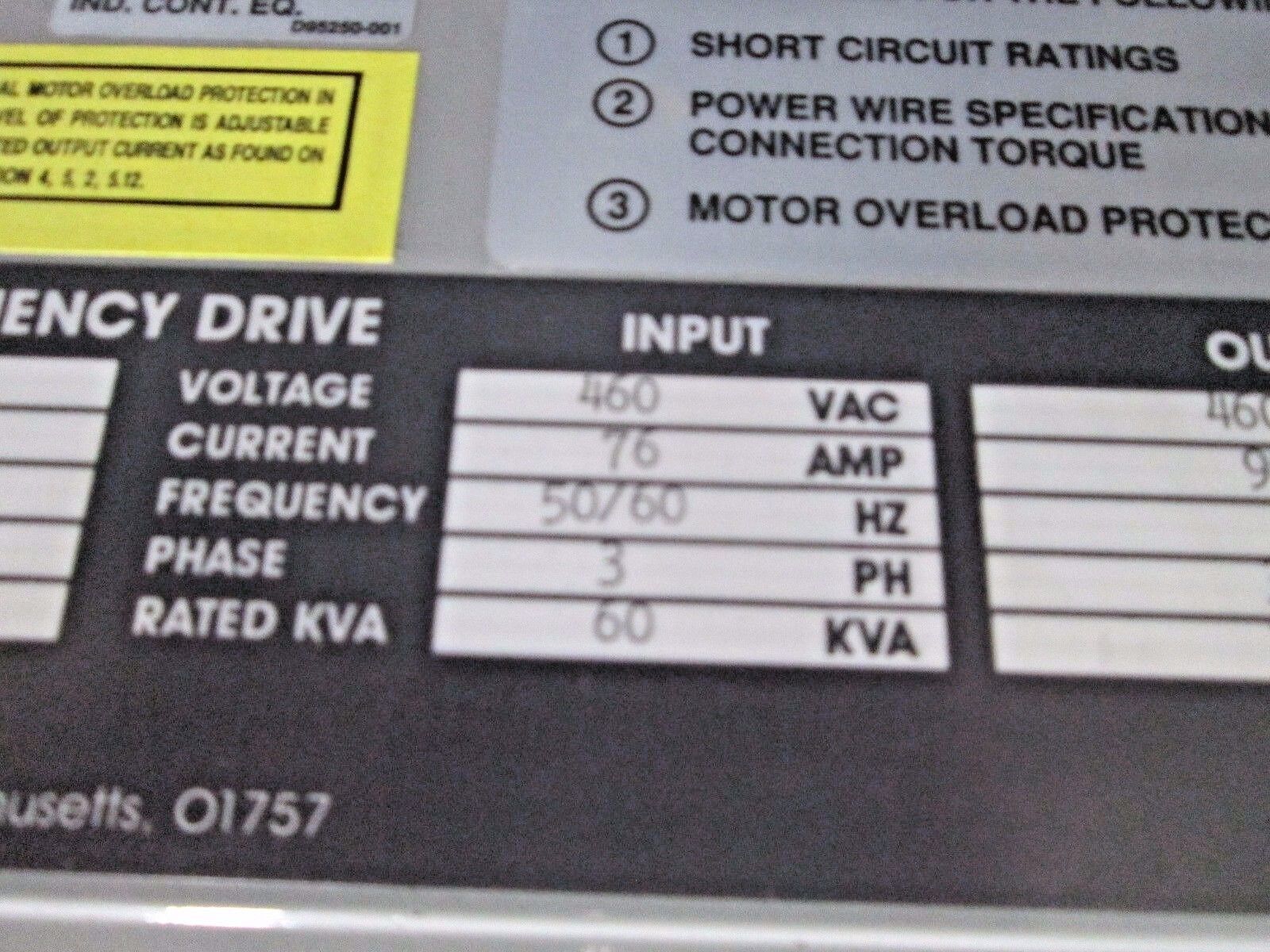 VeeArc Micro7000 AC Drive 77MCR421 75HP *No Cover* Used
