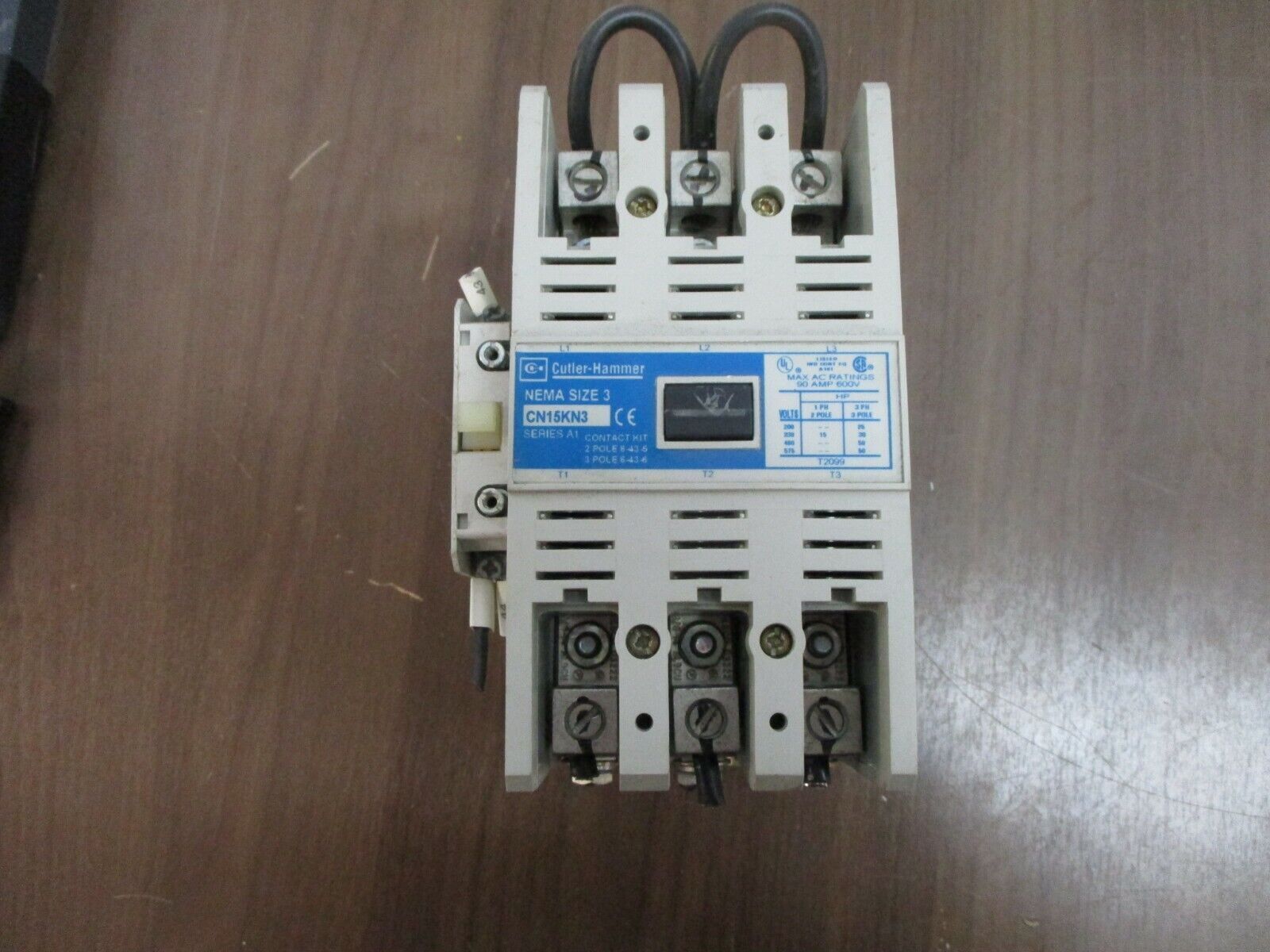 Cutler-Hammer Size 3 Contactor CN15KN3 480V Coil 90A 600V w/ Aux Contact Used