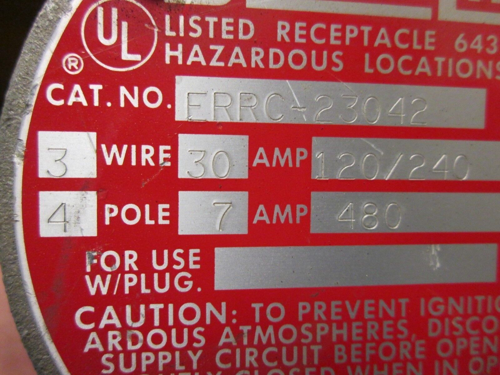 Pyle National Hazardous Location Receptacle ERRC-23042 3W 4P
