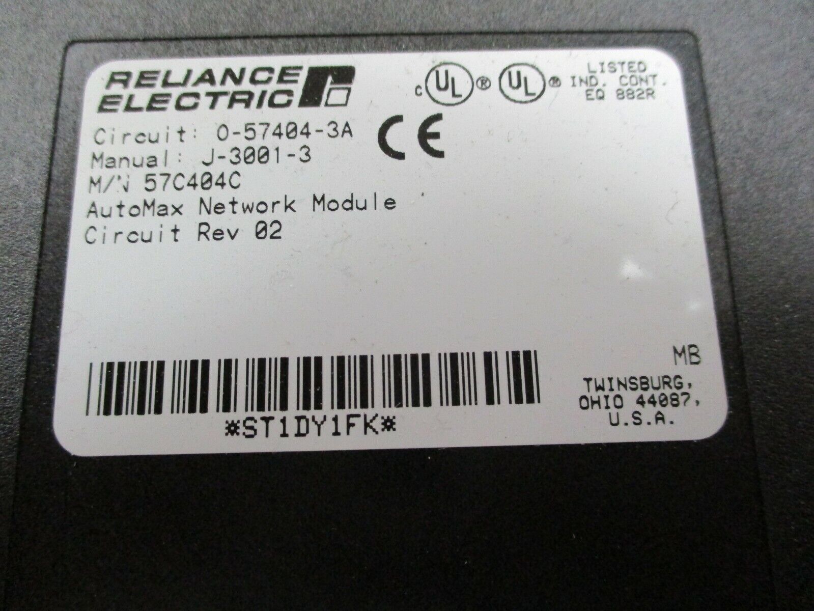 Reliance Electric Network Communications Module 57C404C Circuit: 0-57404-3A Used