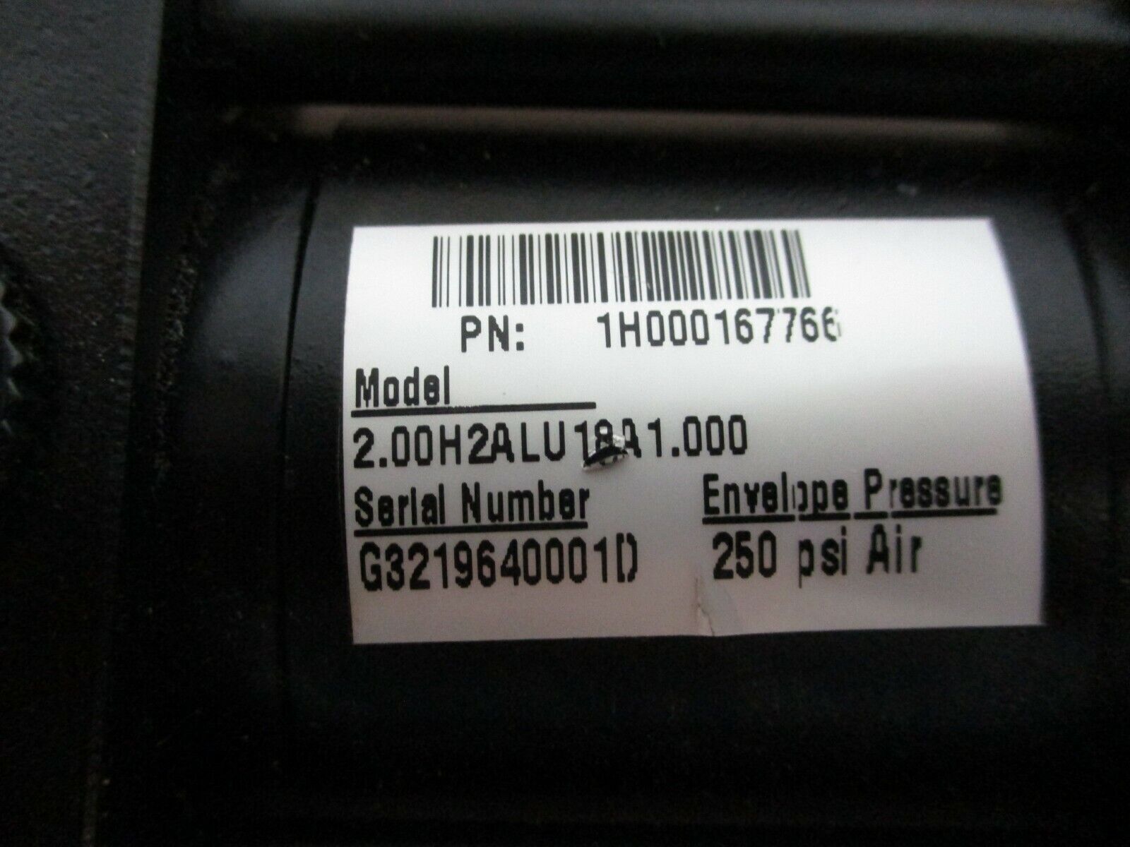 Parker Air Cylinder 2.00H2ALU18A1.000 250 PSI Used