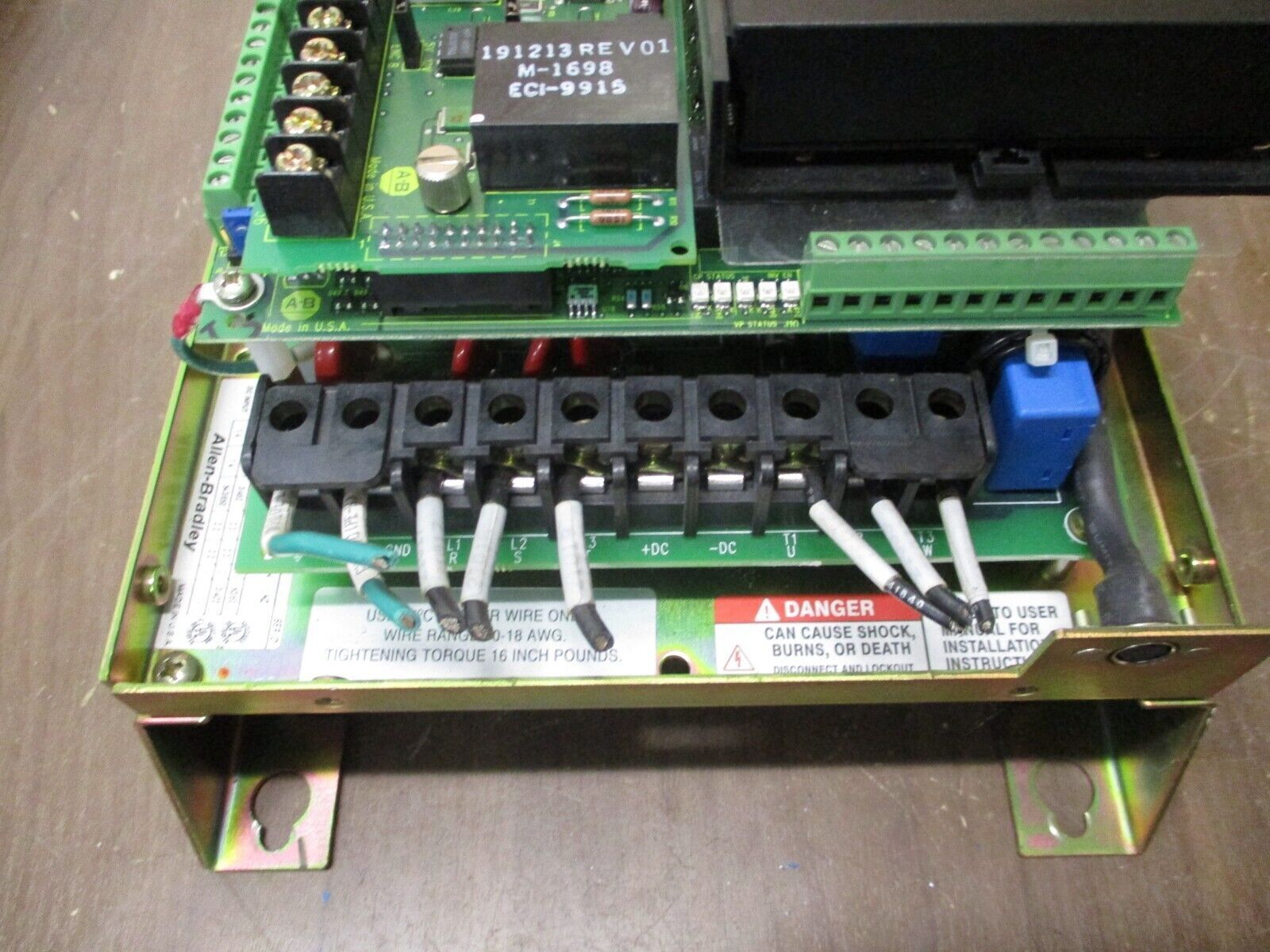 Allen-Bradley AC Drive 1336E-BRF10-AN-EN-L9E Ser. D 1HP w/ Keypad *Open Chassis*