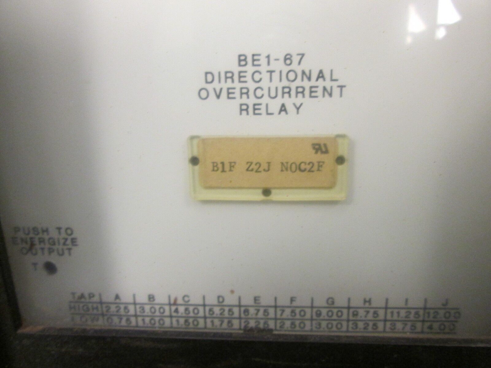 Basler Electric Directional Overcurrent Relay BE1-67 Angle Range: 30-75° Used