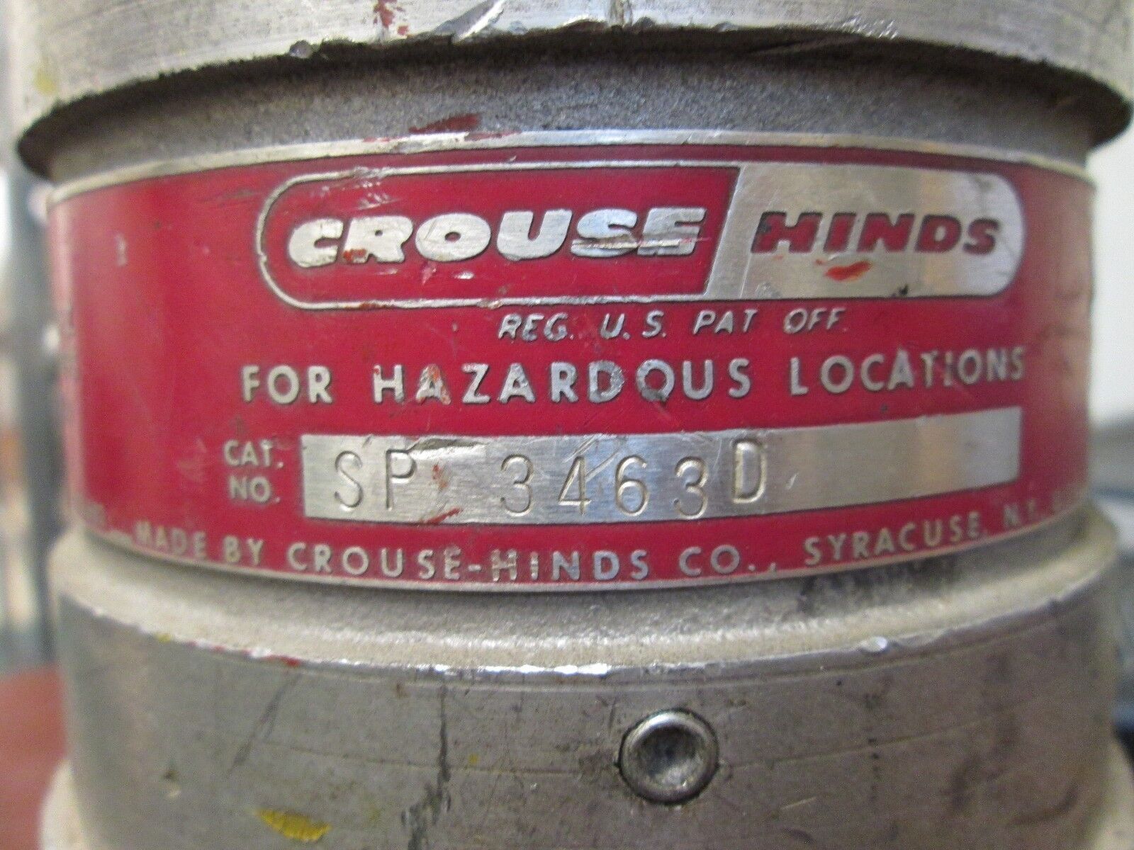 Crouse-Hinds Plug SP 3463D 30A 480V 3W 4P Used