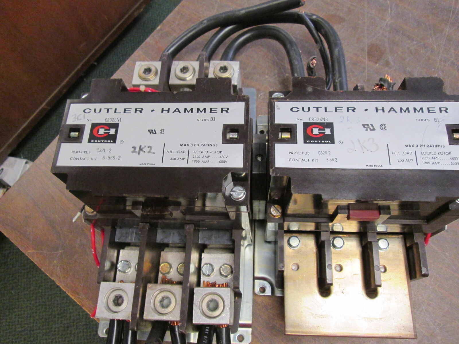Cutler-Hammer Contactor C832LN1/C832KN3 350/200A 600V 120V Coil Used