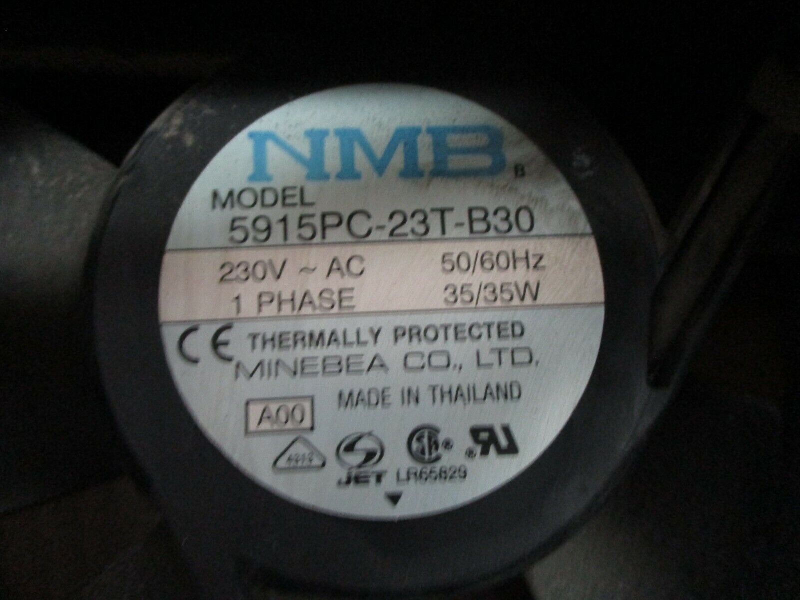 NMB Fan Package 5915PC-23T-B30 230V 50/60Hz 1Ph 35W Used