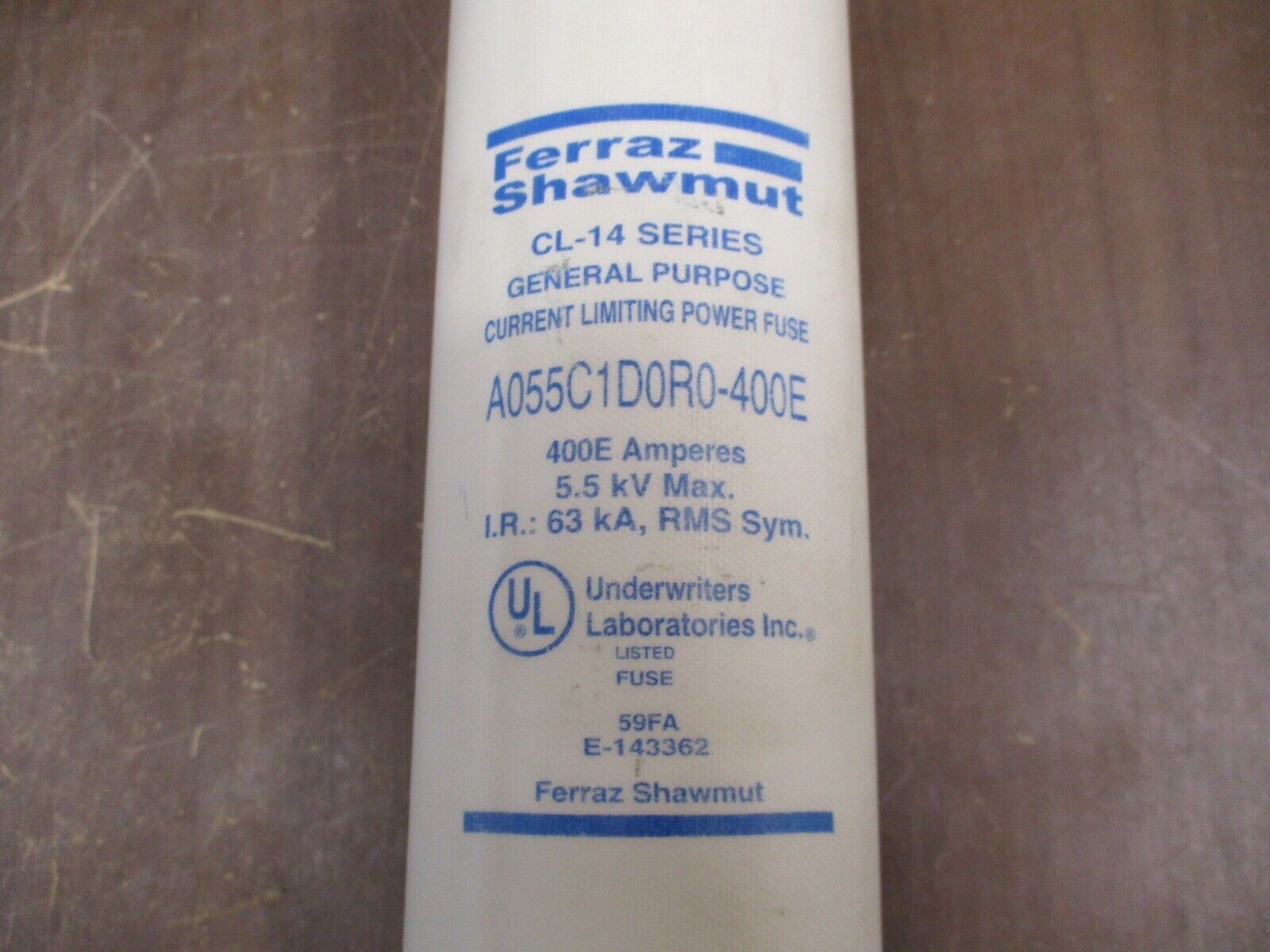 Ferraz Shawmut CL-14 Fuse A055C1D0R0-400E 400E 5.5kV Used