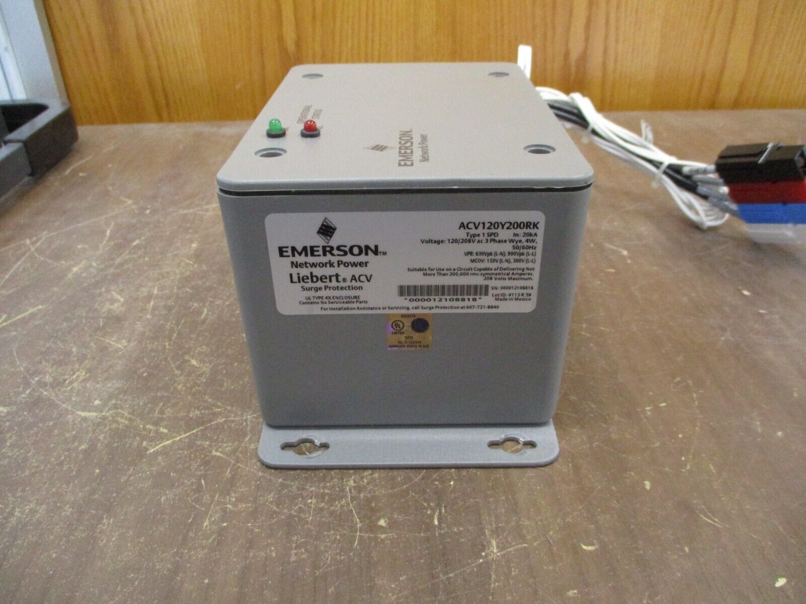 Emerson Liebert ACV Surge Protective Device ACV120Y200RK 120/208V 3Ph 4W 50/60Hz