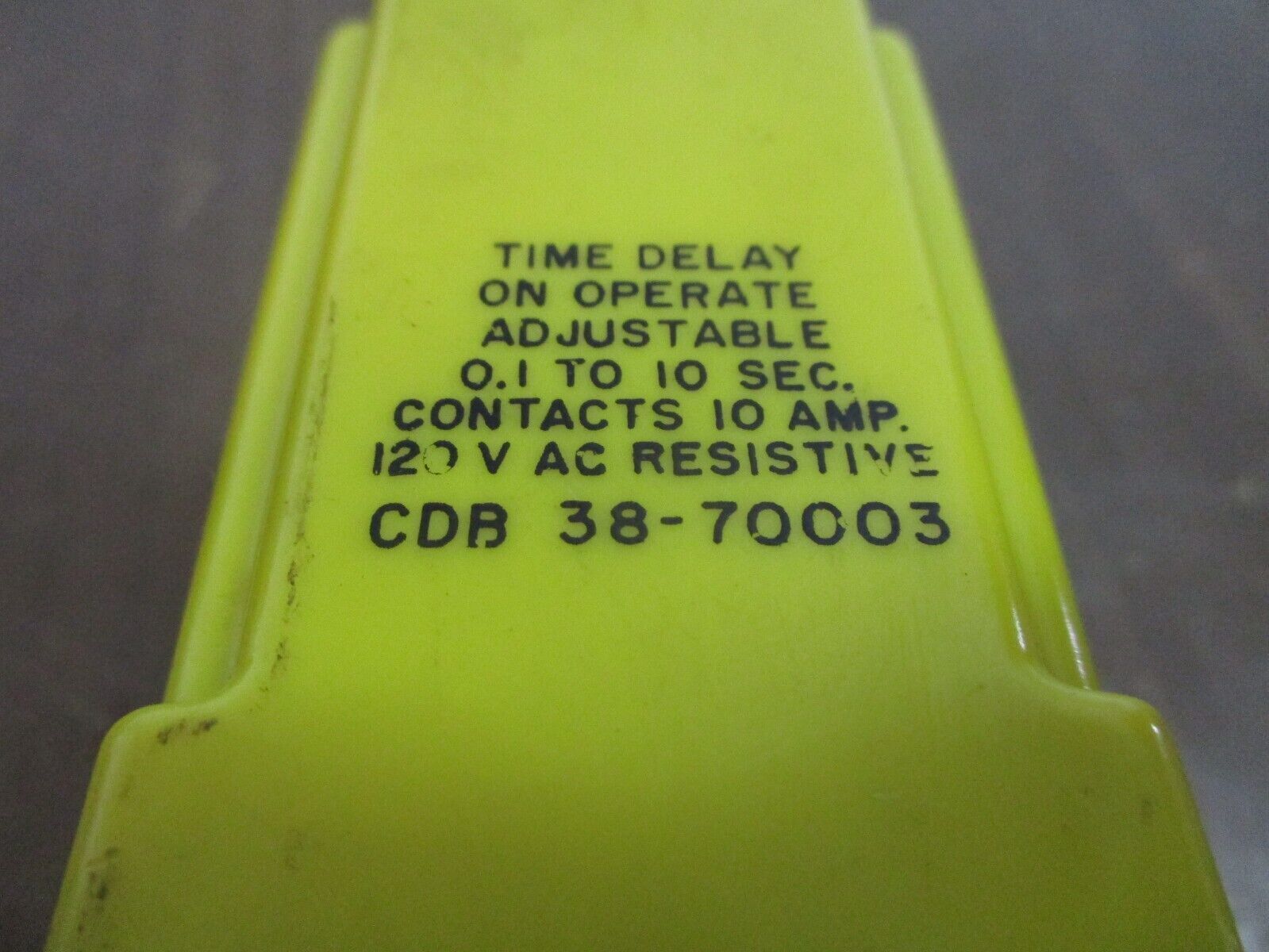 AMF Potter & Brumfield Time Delay Relay CDB 38-70003 Range: 0.1-10 Sec *No Base*
