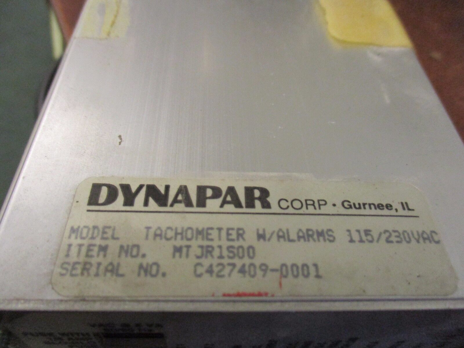 Dynapar Tachometer w/Alarms MTJRS00 115/230VAC 6VA 50/60Hz Used